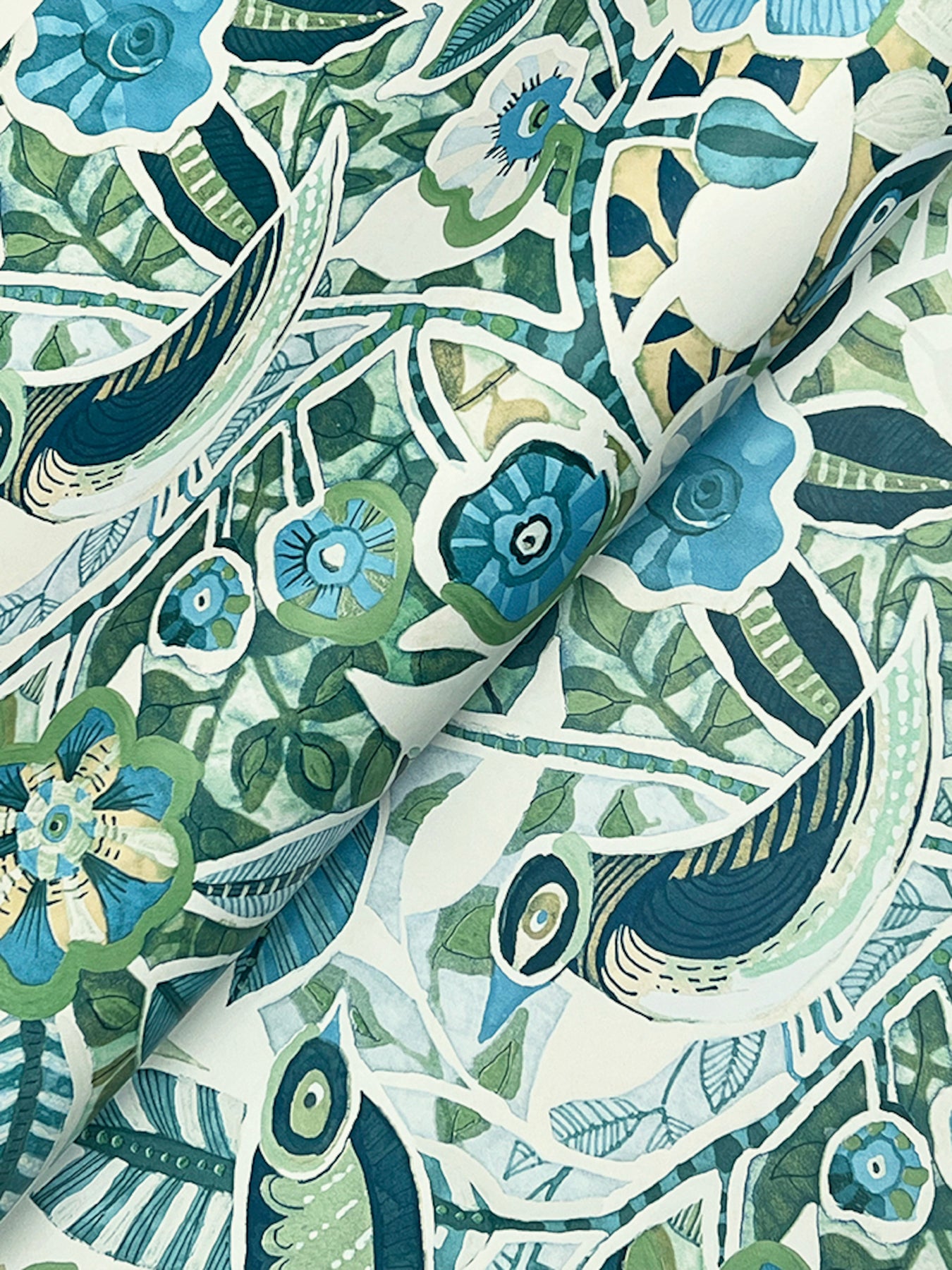 manette-green-birds-in-the-bush-wallpaper-york-wallcoverings-4197-27885 - York Wallcoverings Wallpaper