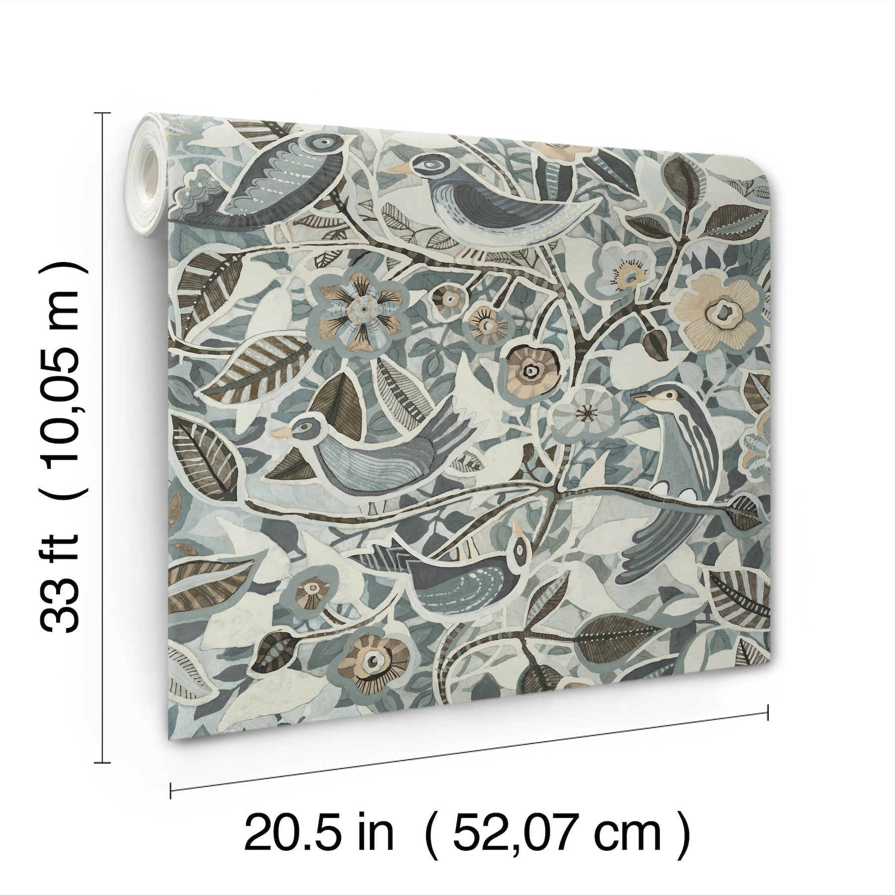 manette-slate-birds-in-the-bush-wallpaper-york-wallcoverings-4197-27886 - York Wallcoverings Wallpaper