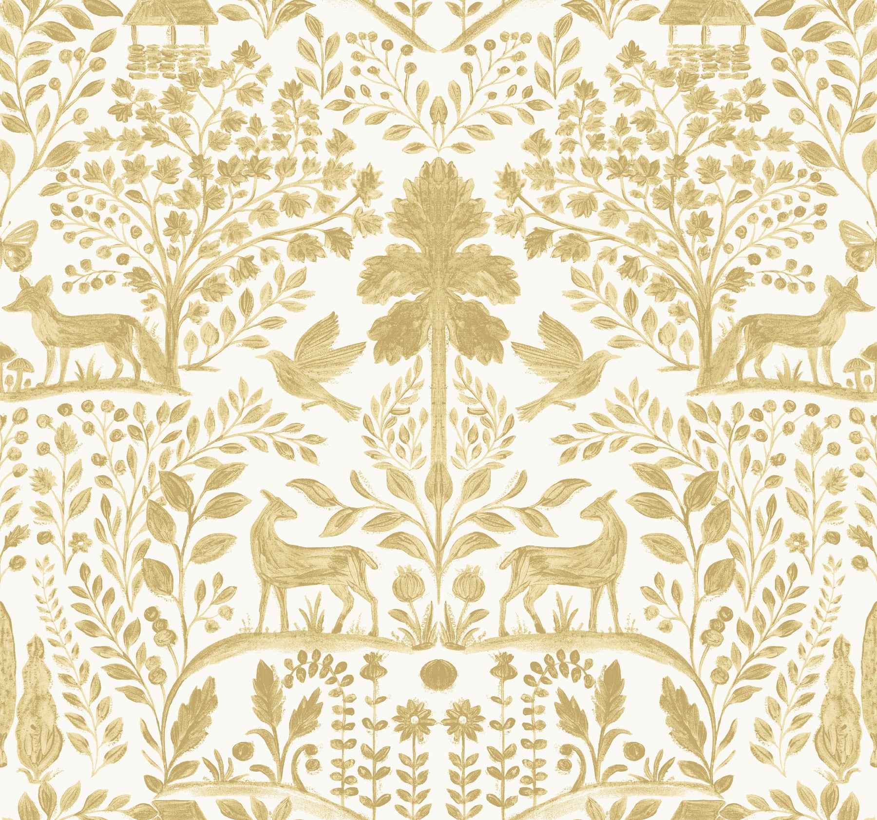 Anoki Yellow Scenic Woodlands Wallpaper - York Wallcoverings - 4197-83756 - York Wallcoverings Wallpaper