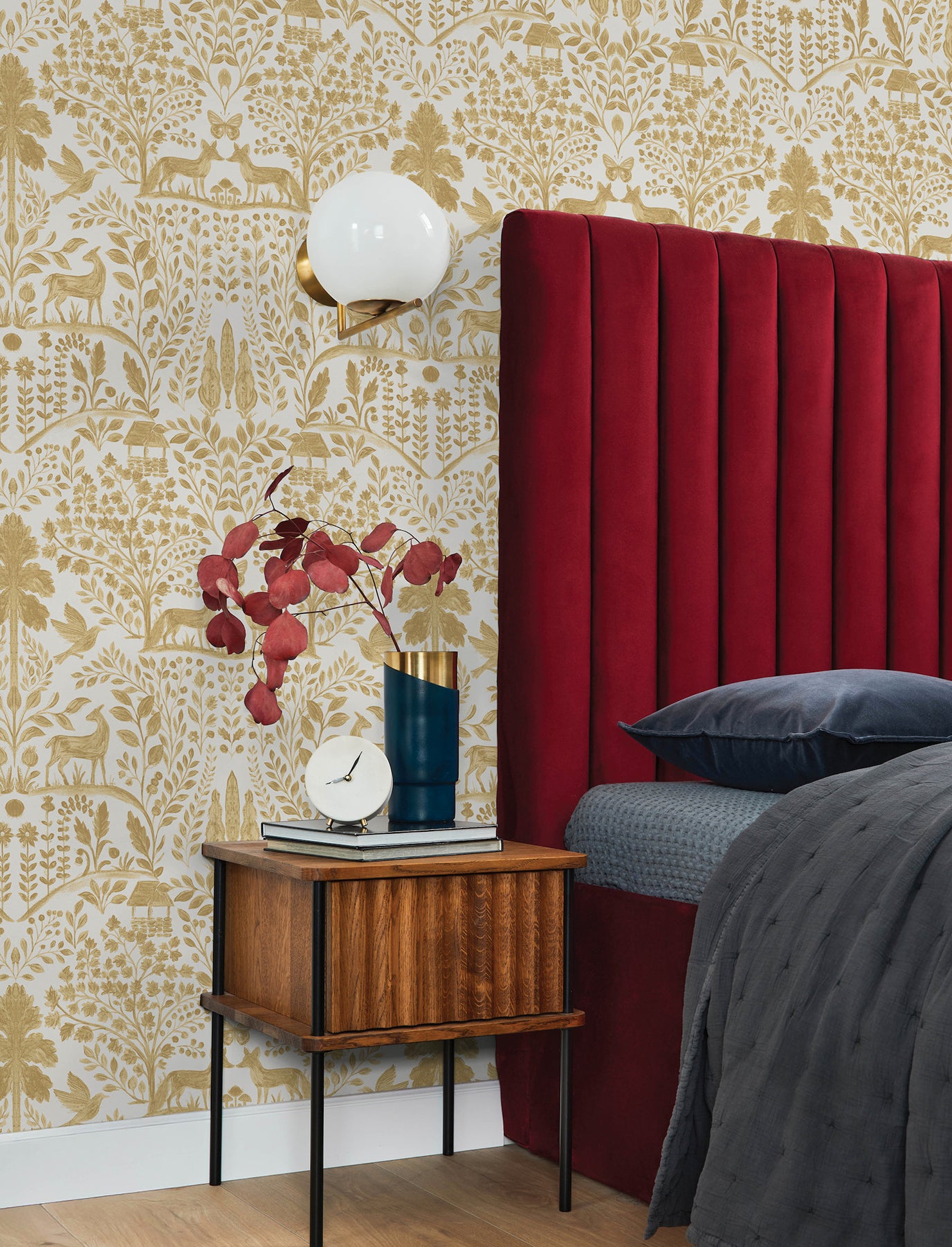 anoki-yellow-scenic-woodlands-wallpaper-york-wallcoverings-4197-83756 - York Wallcoverings Wallpaper