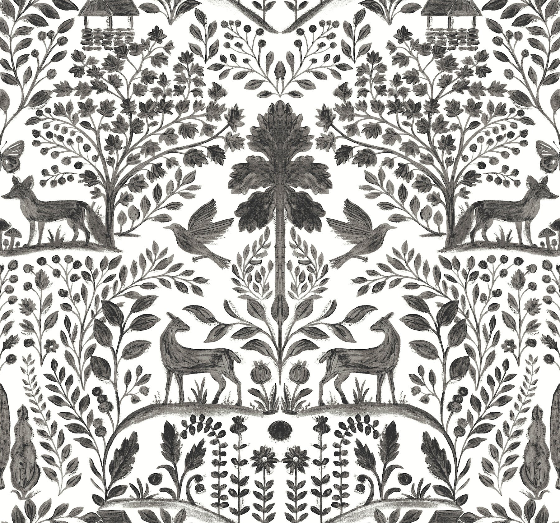 anoki-black-scenic-woodlands-wallpaper-york-wallcoverings-4197-83758 - York Wallcoverings Wallpaper