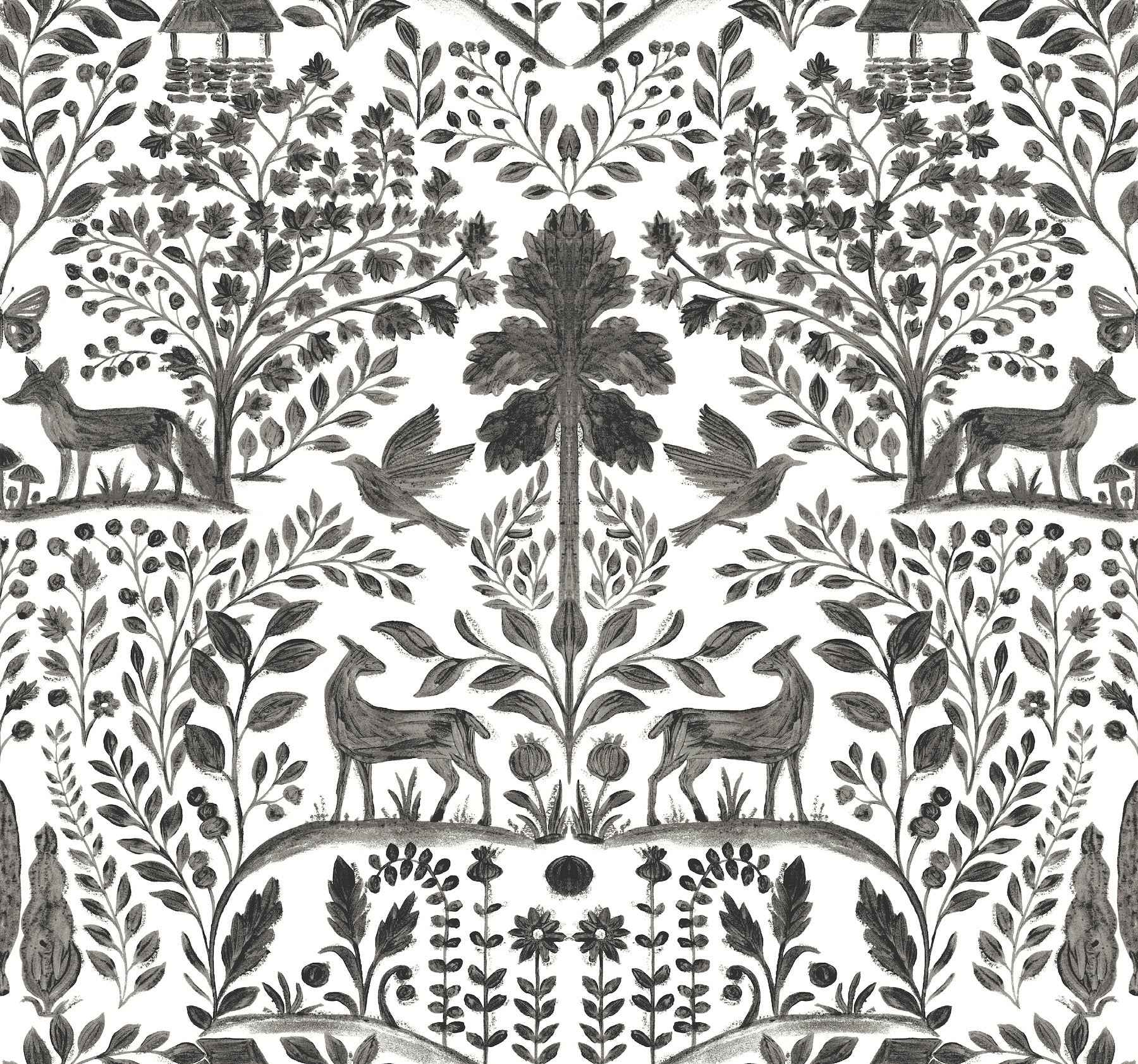 Anoki Black Scenic Woodlands Wallpaper - York Wallcoverings - 4197-83758 - York Wallcoverings Wallpaper