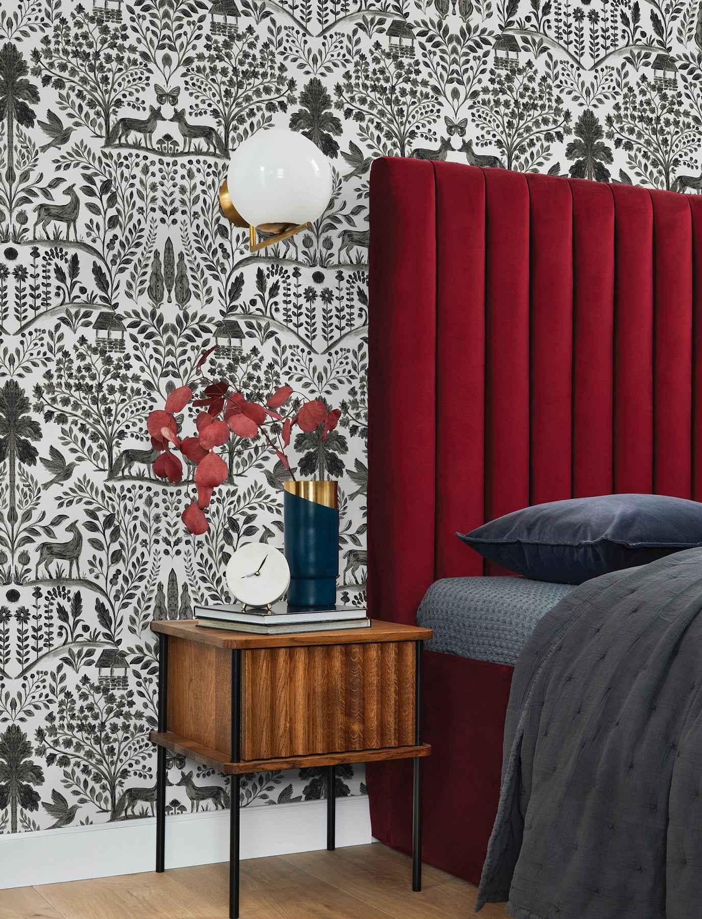 Anoki Black Scenic Woodlands Wallpaper - York Wallcoverings - 4197-83758 - York Wallcoverings Wallpaper