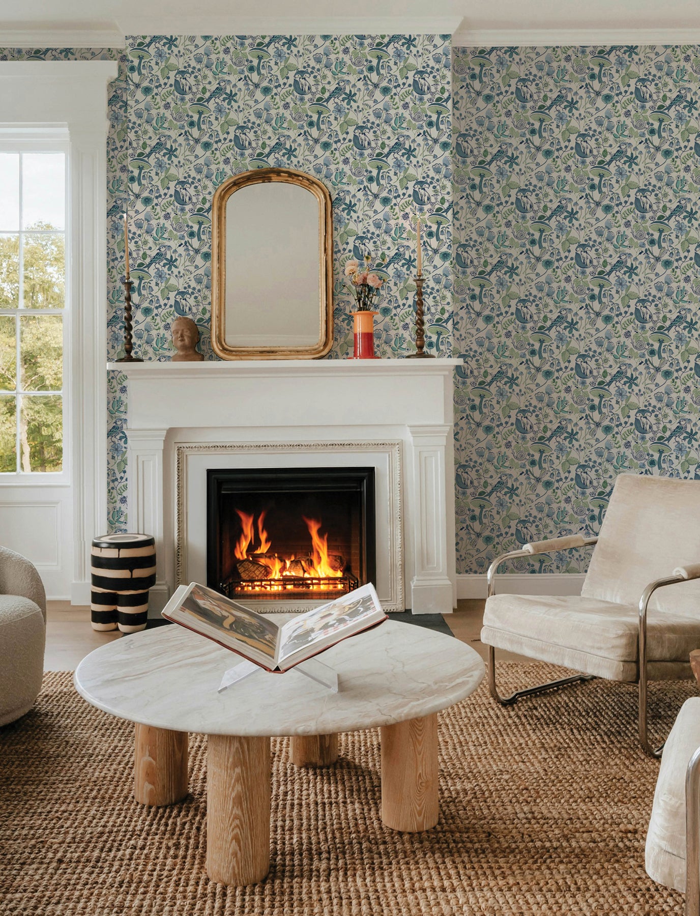 wonder-teal-woodland-animals-wallpaper-york-wallcoverings-4197-83759 - York Wallcoverings Wallpaper