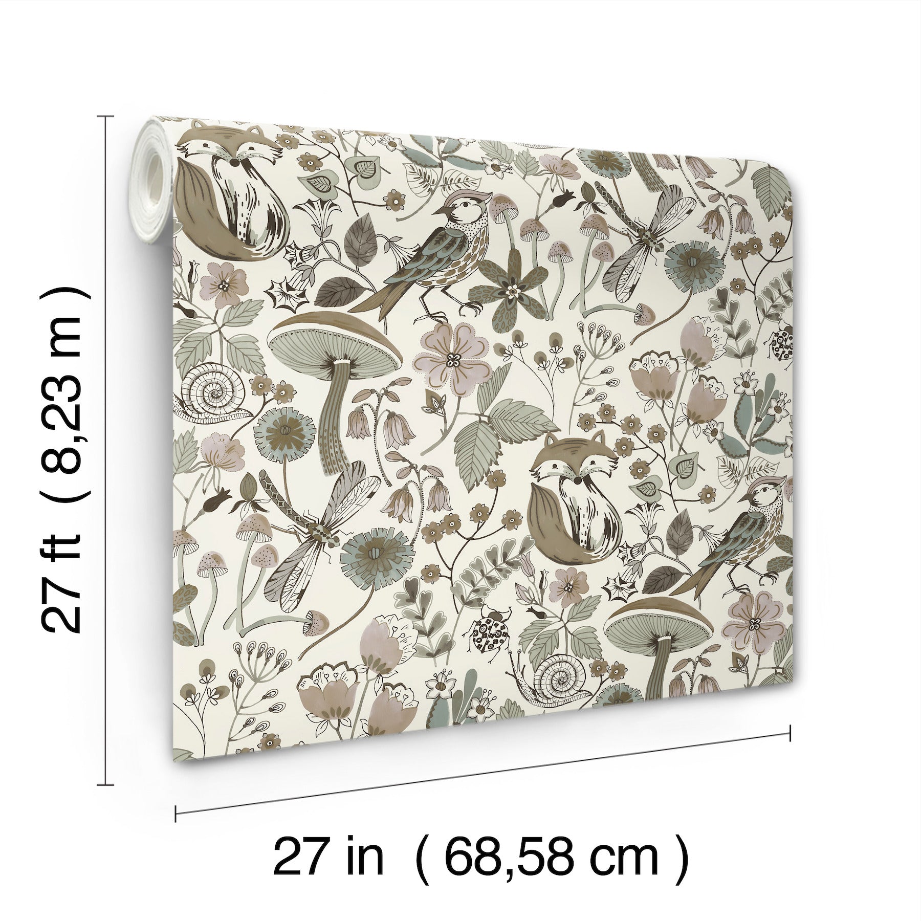 wonder-chocolate-woodland-animals-wallpaper-york-wallcoverings-4197-83762 - York Wallcoverings Wallpaper