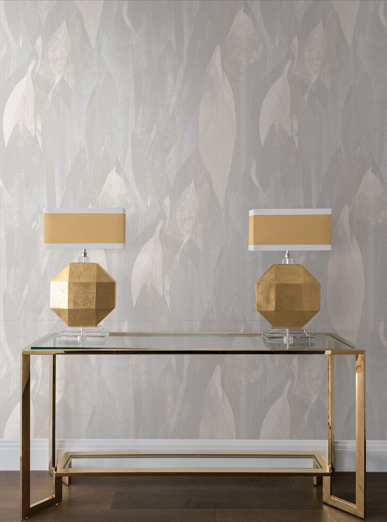 shimmering-canopy-light-grey-botanical-wallpaper-york-wallcoverings-cod0601 - York Wallcoverings Wallpaper