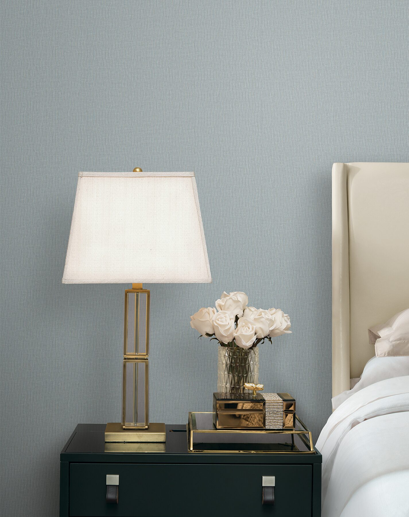 ripple-effect-light-blue-petite-ogee-wallpaper-york-wallcoverings-cod0619 - York Wallcoverings Wallpaper
