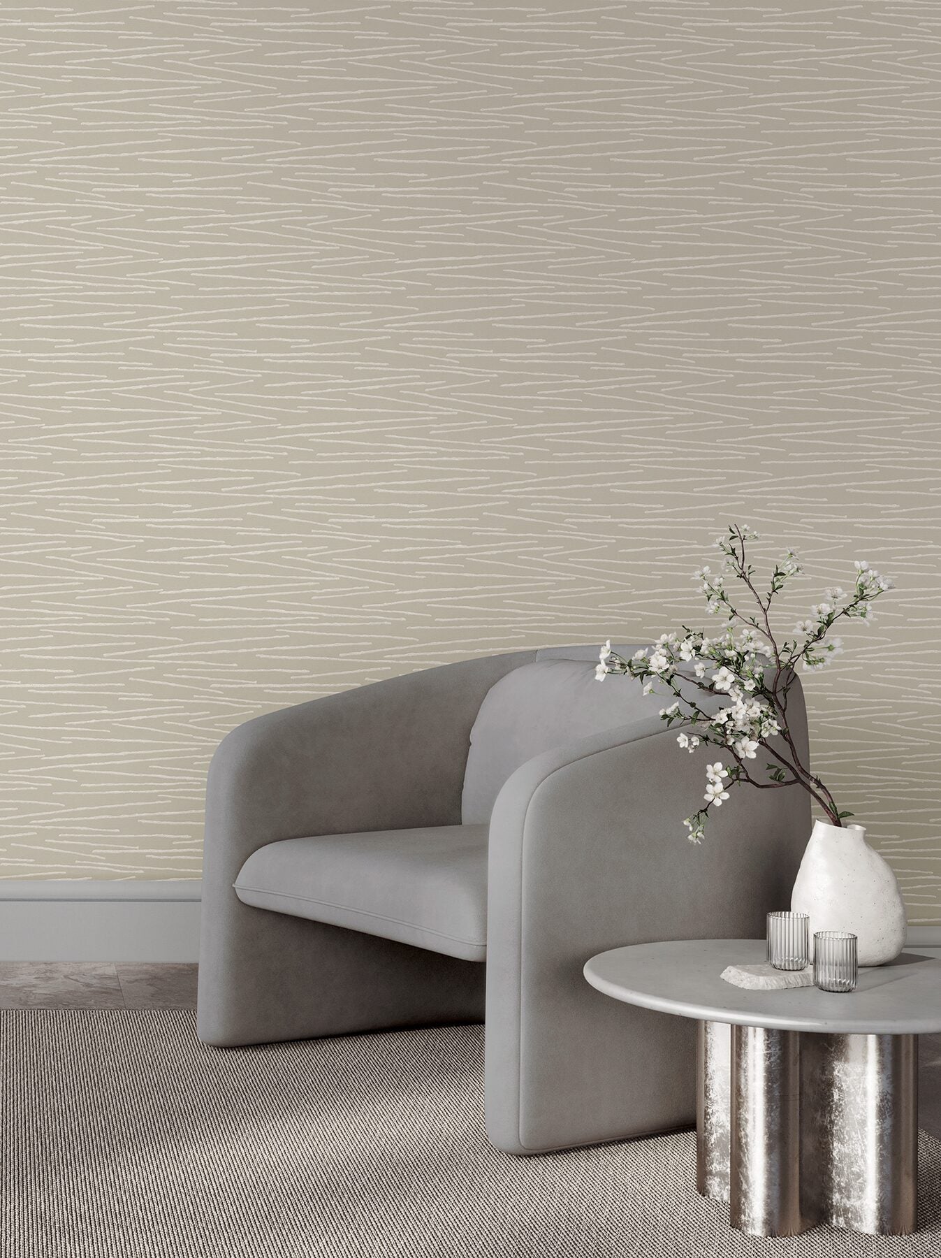 foundations-neutral-striated-wallpaper-york-wallcoverings-cod0626 - York Wallcoverings Wallpaper