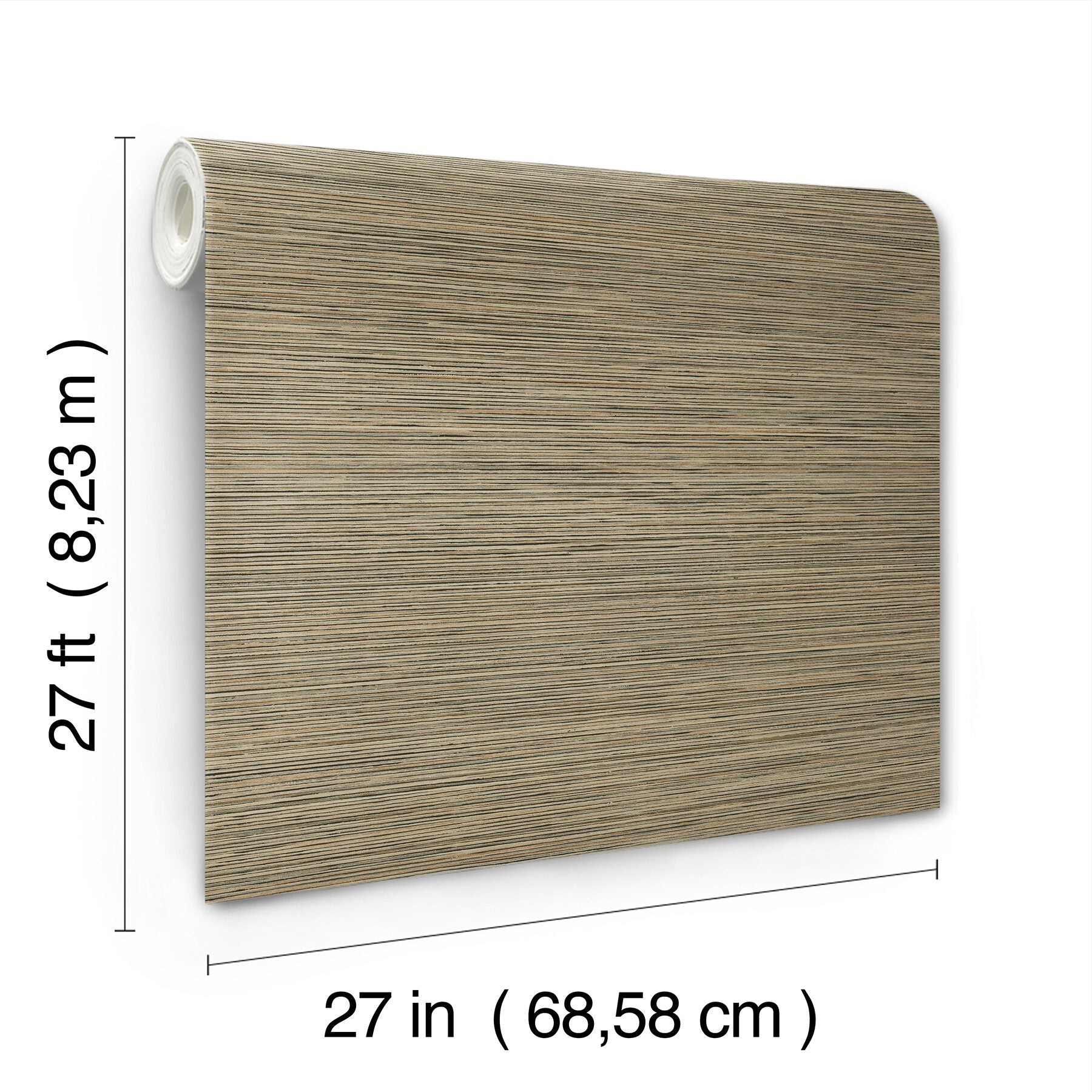 stacked-bamboo-chestnut-stripe-wallpaper-york-wallcoverings-cod0634n - York Wallcoverings Wallpaper