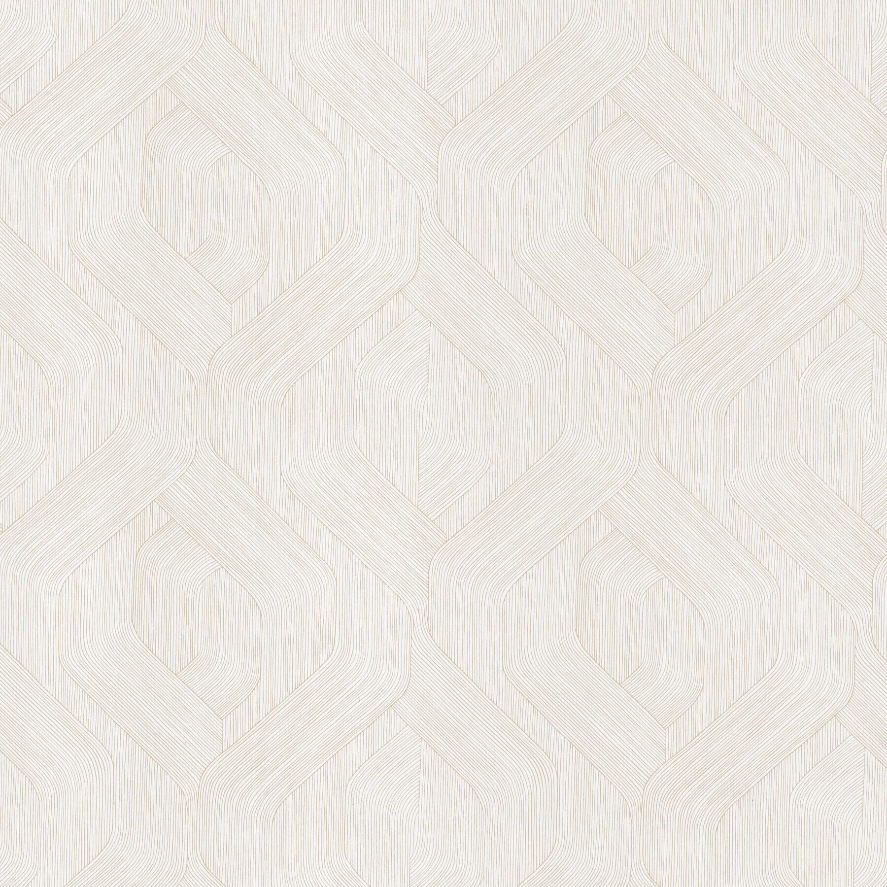 infinity-cream-ogee-wallpaper-york-wallcoverings-cod0642 - York Wallcoverings Wallpaper