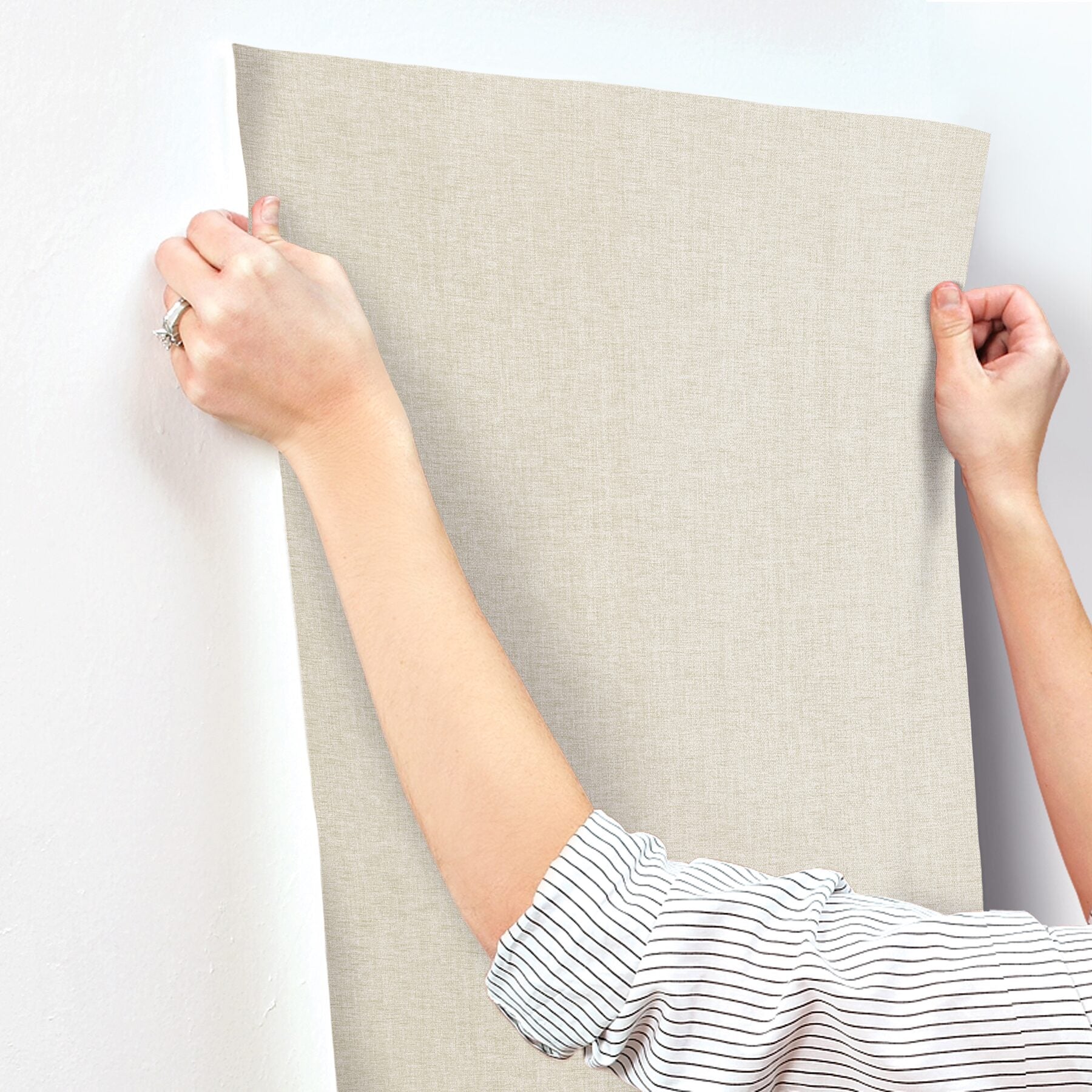 loominosity-champagne-faux-linen-wallpaper-york-wallcoverings-cod0648n - York Wallcoverings Wallpaper