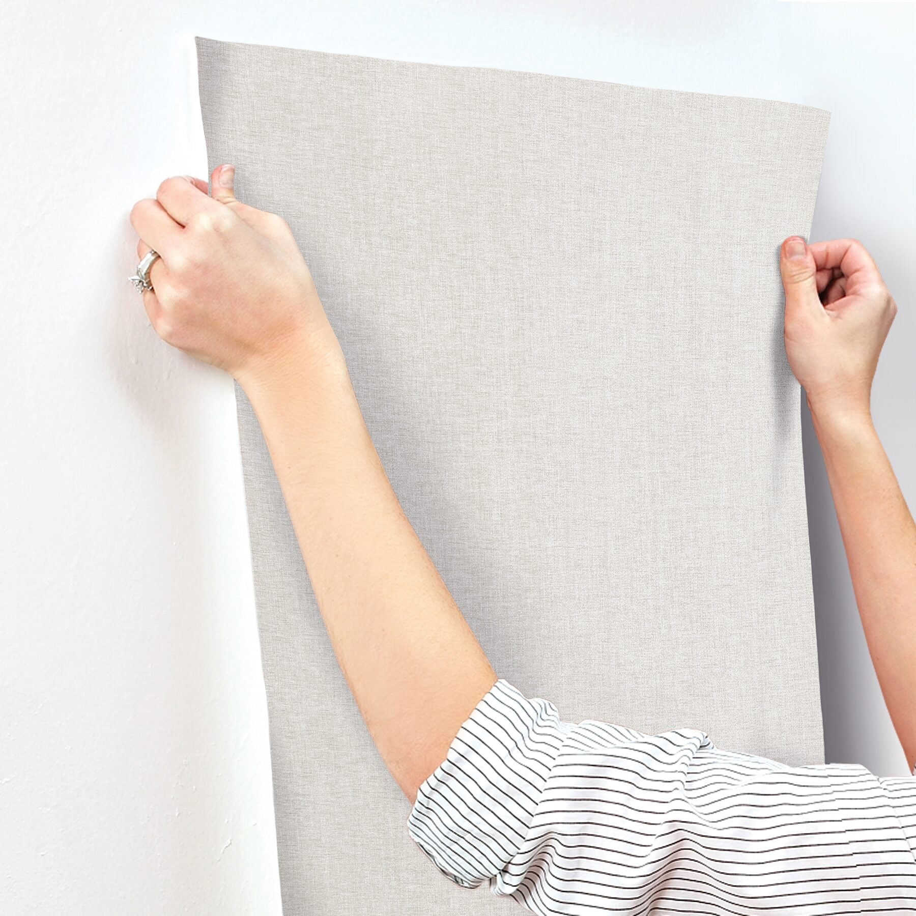 loominosity-silver-faux-linen-wallpaper-york-wallcoverings-cod0651n - York Wallcoverings Wallpaper