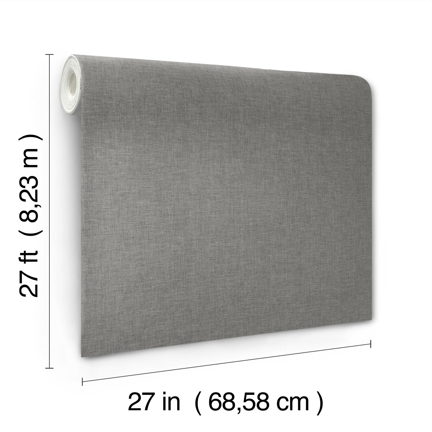 loominosity-pewter-faux-linen-wallpaper-york-wallcoverings-cod0652n - York Wallcoverings Wallpaper