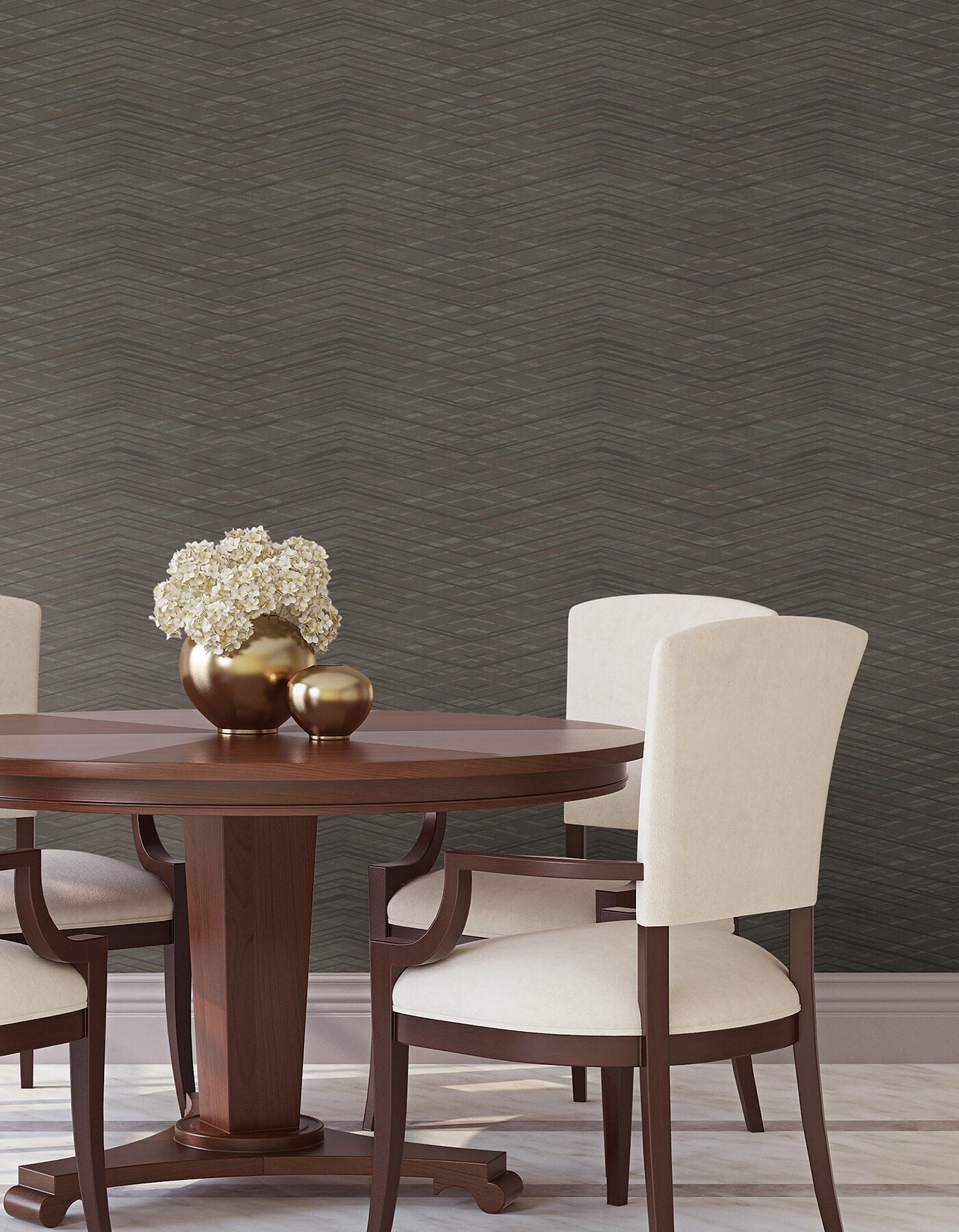 focal-point-chocolate-chevron-wallpaper-york-wallcoverings-cod0659 - York Wallcoverings Wallpaper