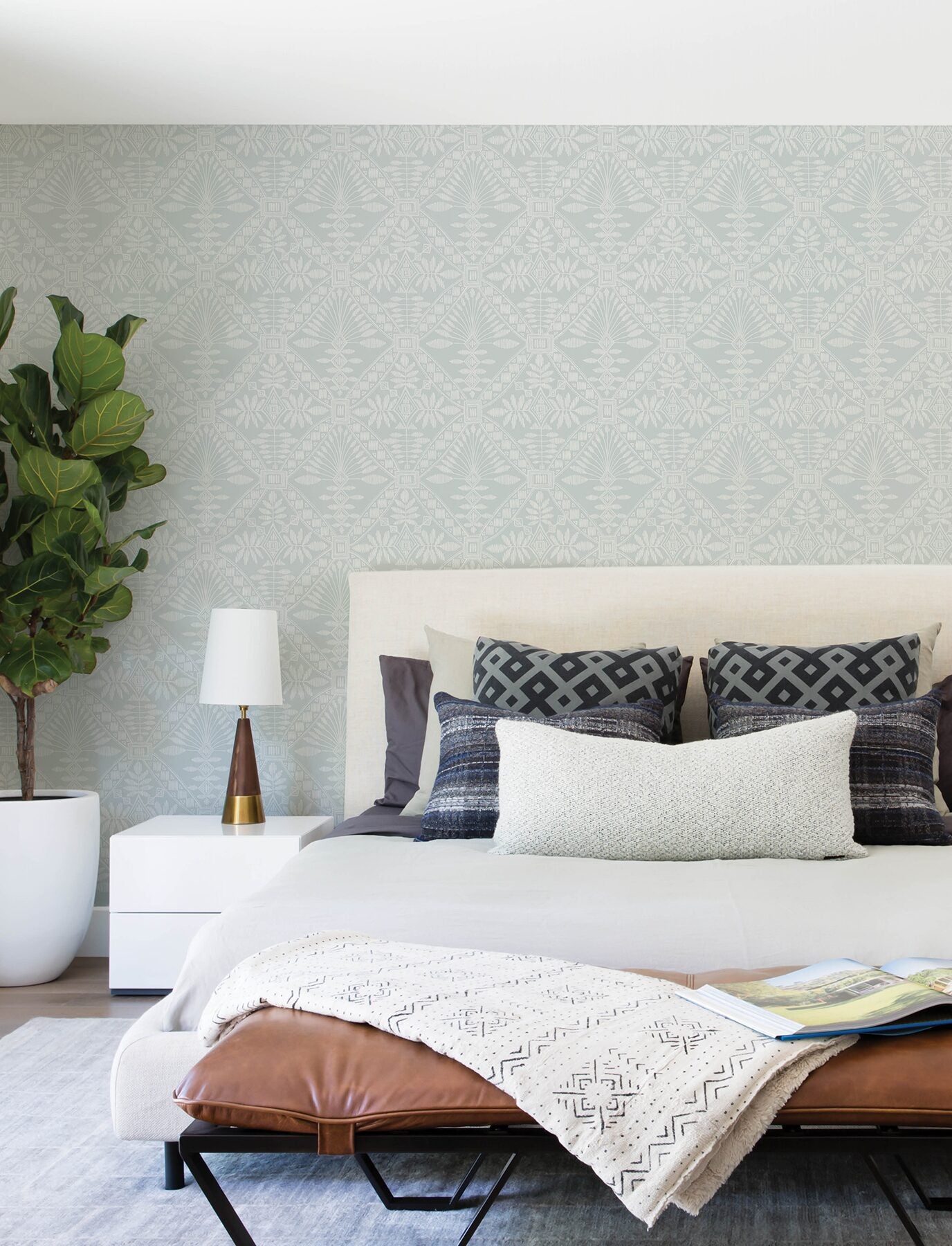emmarie-light-blue-geometric-wallpaper-york-wallcoverings-4199-27778 - York Wallcoverings Wallpaper
