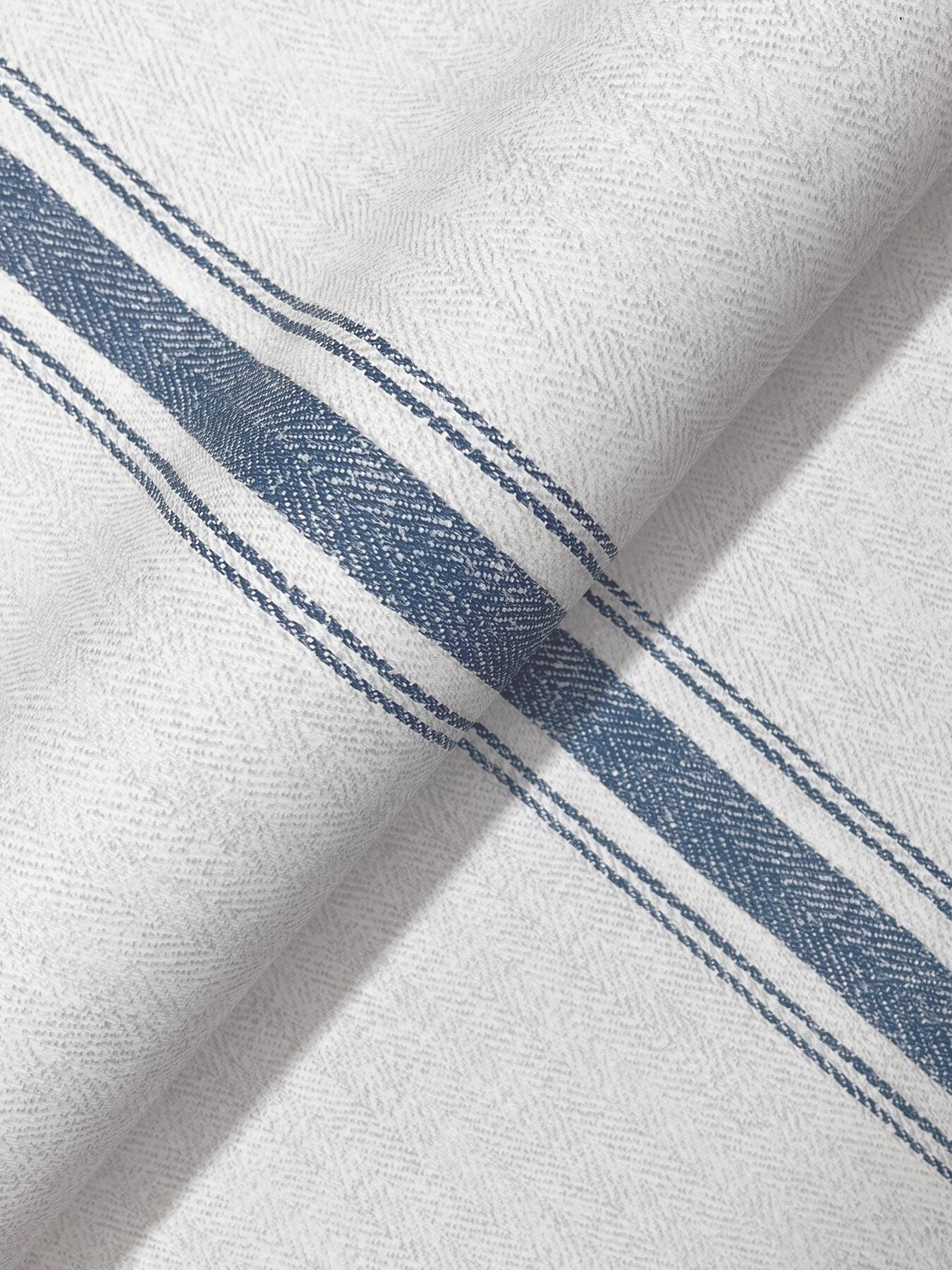 linette-blue-fabric-stripe-wallpaper-york-wallcoverings-4199-70067 - York Wallcoverings Wallpaper