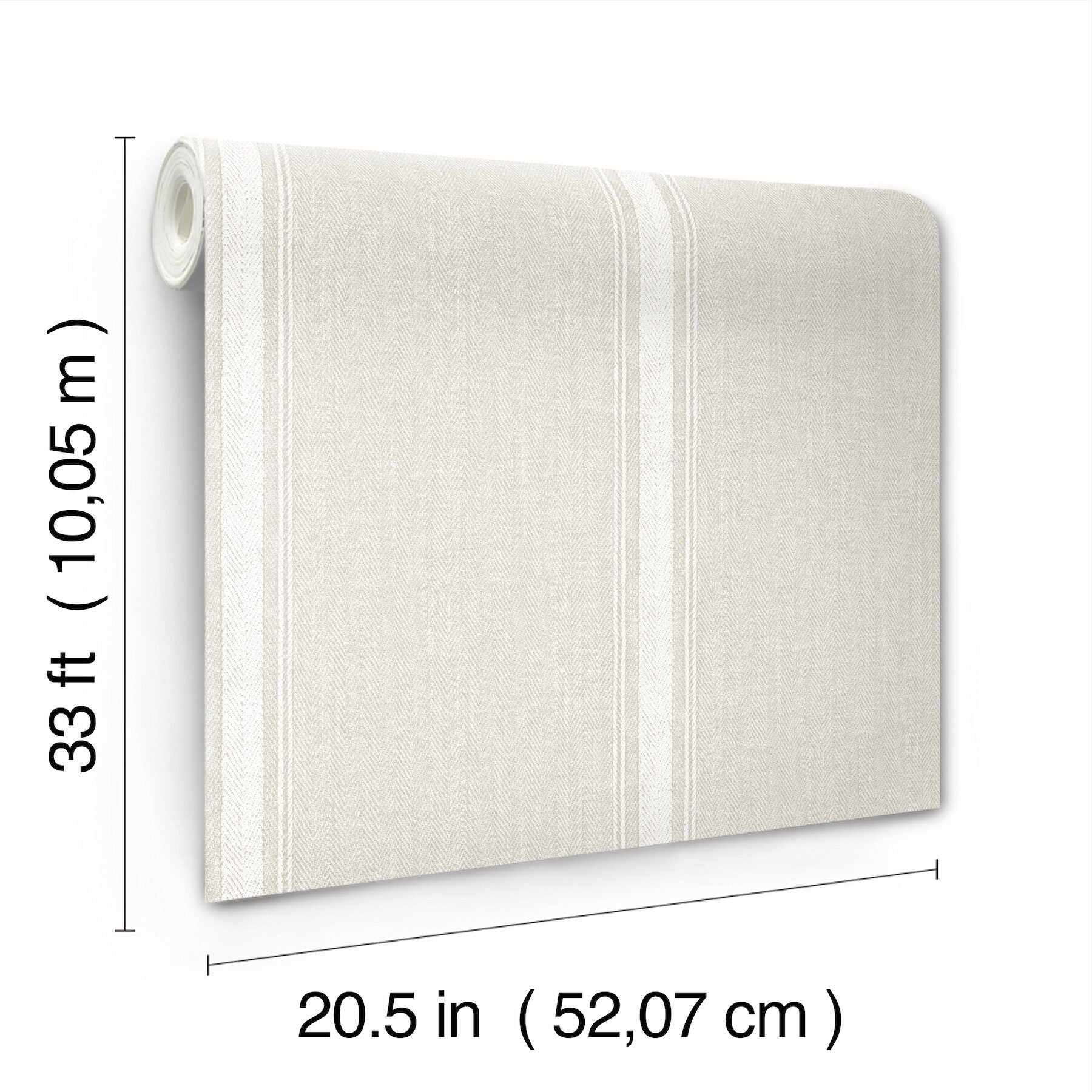linette-beige-fabric-stripe-wallpaper-york-wallcoverings-4199-70070 - York Wallcoverings Wallpaper