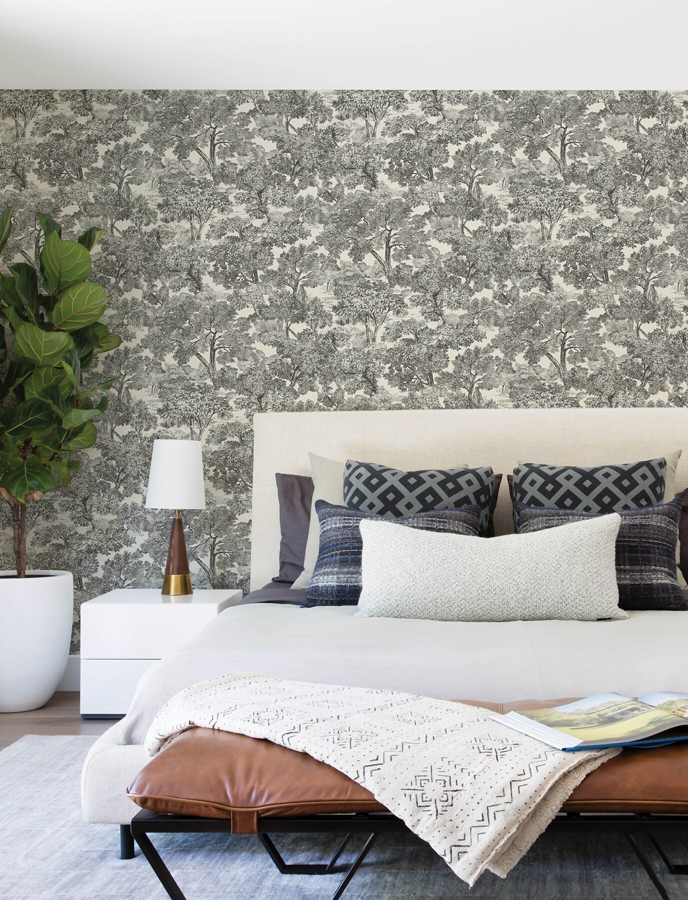 spinney-black-toile-wallpaper-york-wallcoverings-4199-72558 - York Wallcoverings Wallpaper