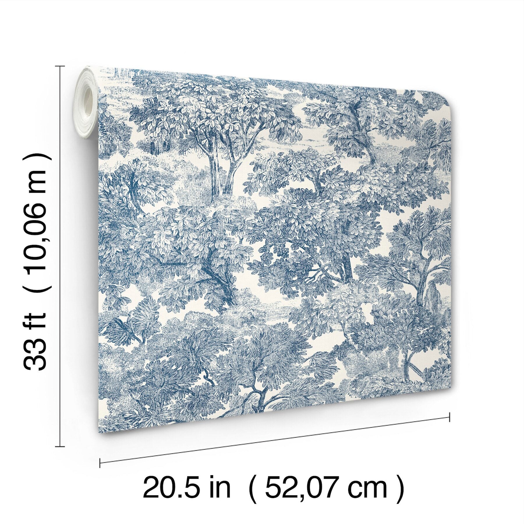 spinney-blue-toile-wallpaper-york-wallcoverings-4199-72559 - York Wallcoverings Wallpaper