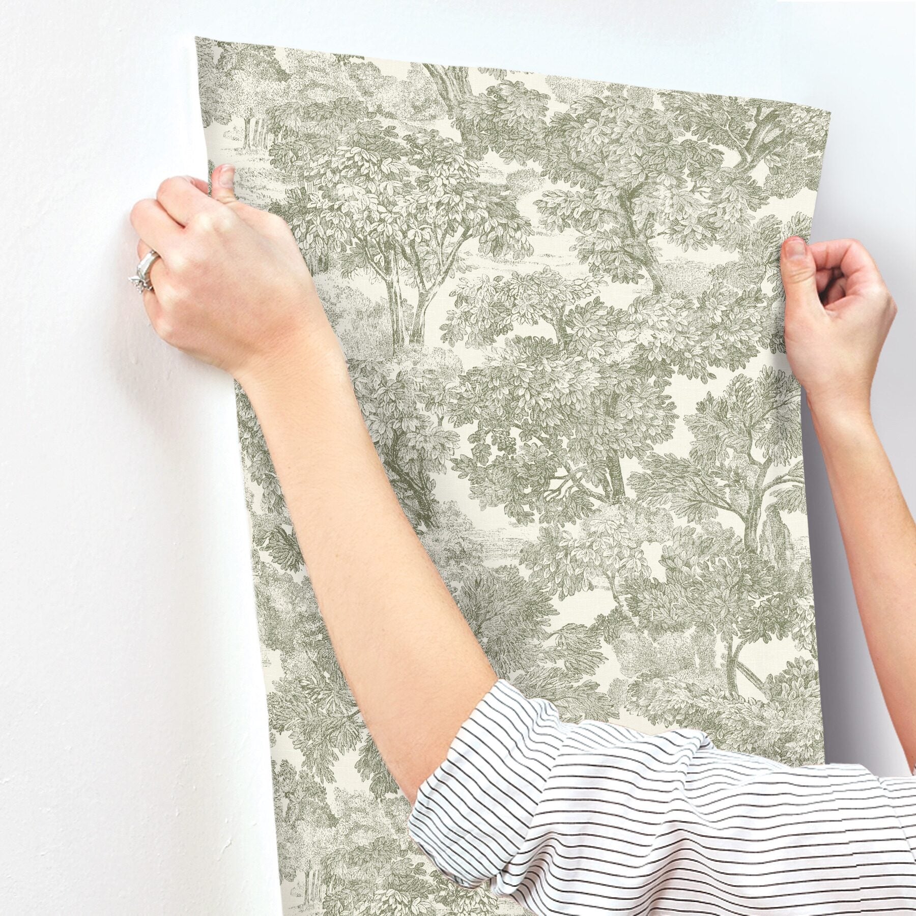spinney-green-toile-wallpaper-york-wallcoverings-4199-72561 - York Wallcoverings Wallpaper