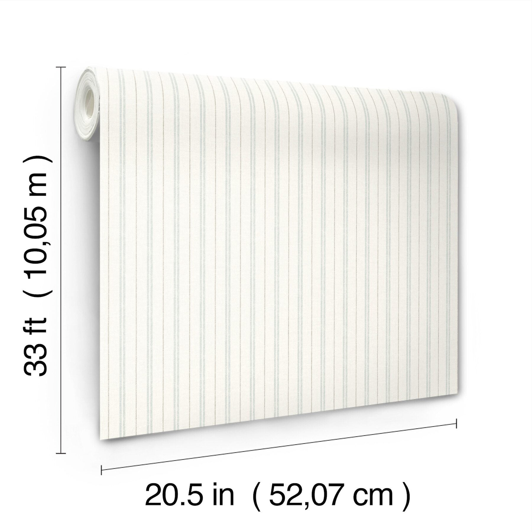 harville-aqua-double-stripe-wallpaper-york-wallcoverings-4199-83425 - York Wallcoverings Wallpaper