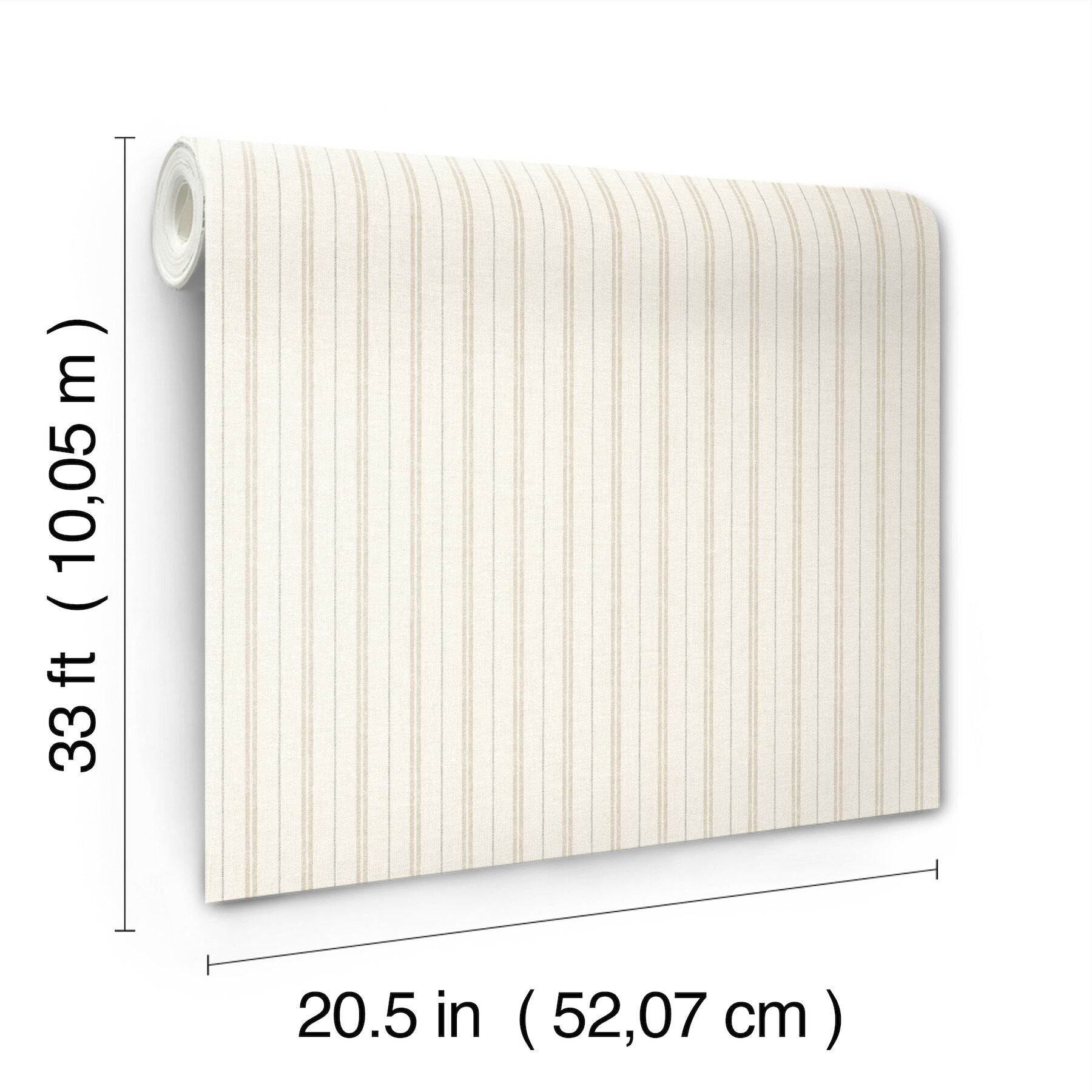 harville-beige-double-stripe-wallpaper-york-wallcoverings-4199-83427 - York Wallcoverings Wallpaper