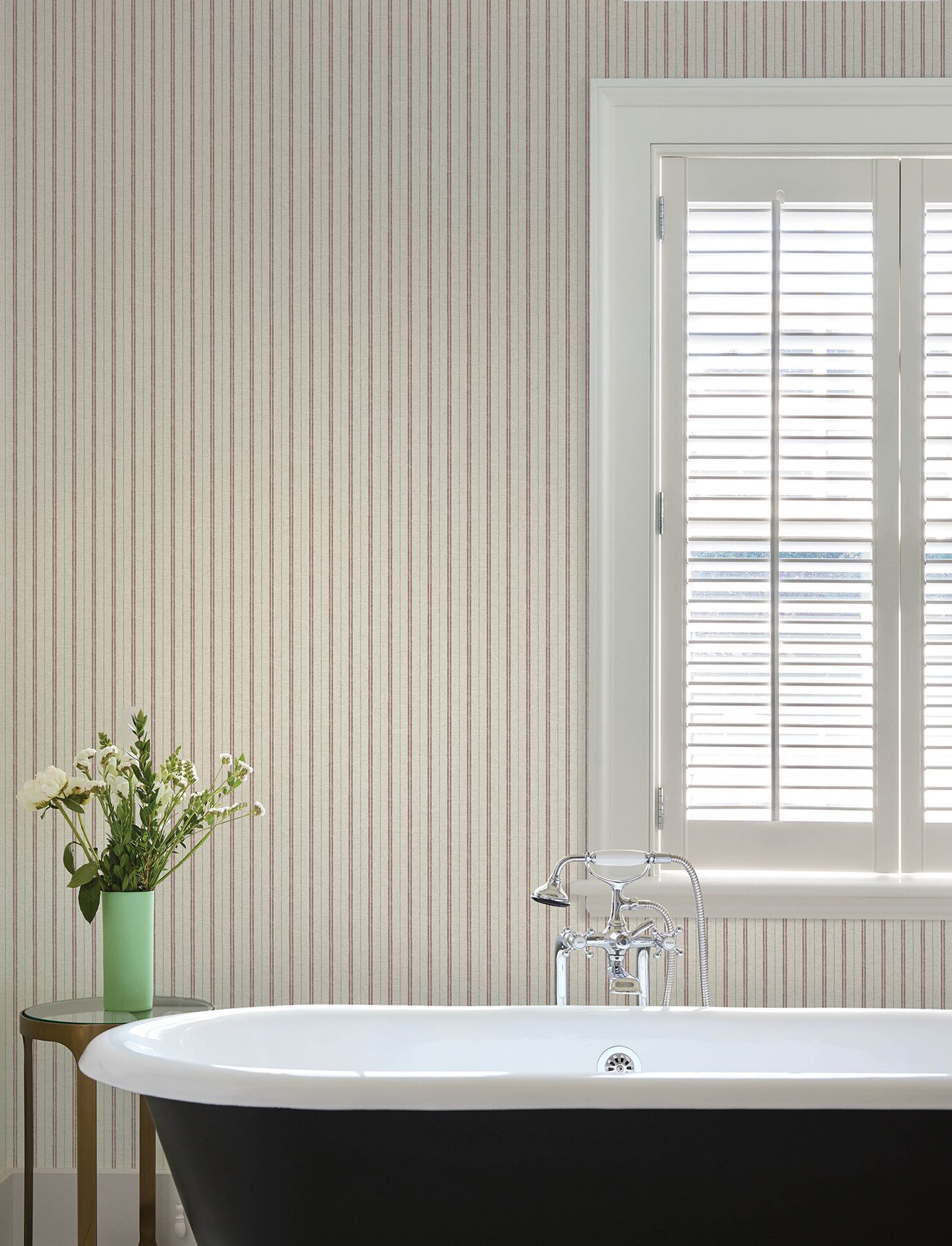 harville-maroon-double-stripe-wallpaper-york-wallcoverings-4199-83428 - York Wallcoverings Wallpaper