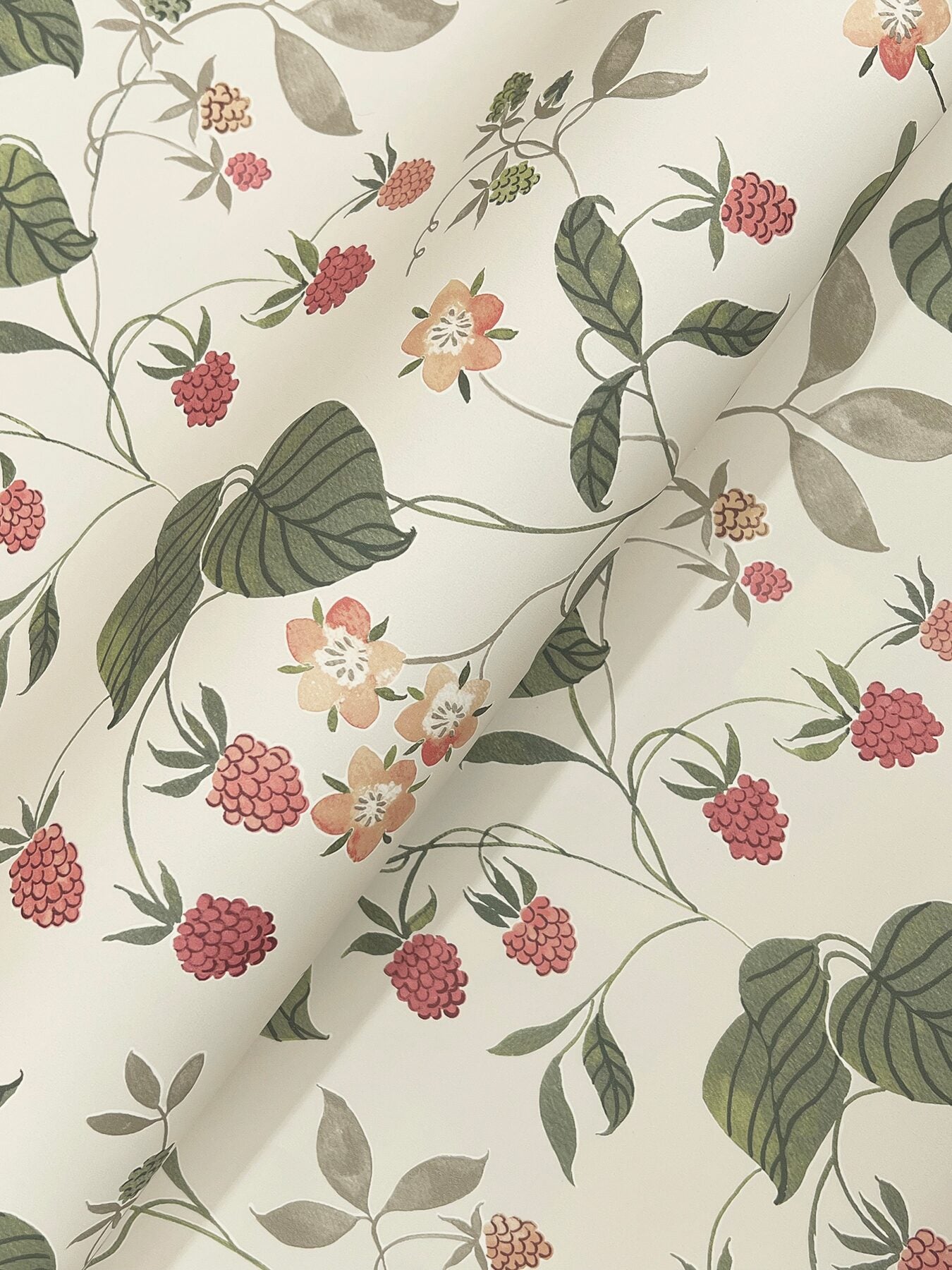 mercy-taupe-berry-vines-wallpaper-york-wallcoverings-4199-83717 - York Wallcoverings Wallpaper