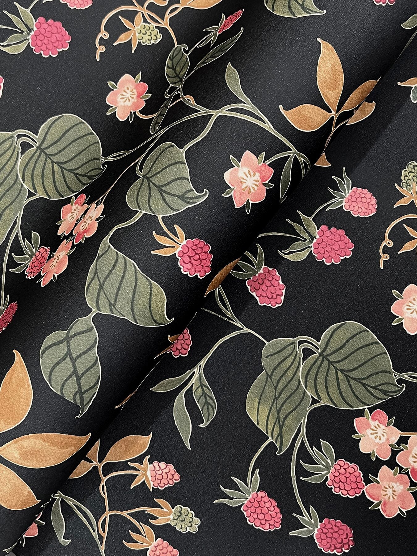 mercy-black-berry-vines-wallpaper-york-wallcoverings-4199-83718 - York Wallcoverings Wallpaper