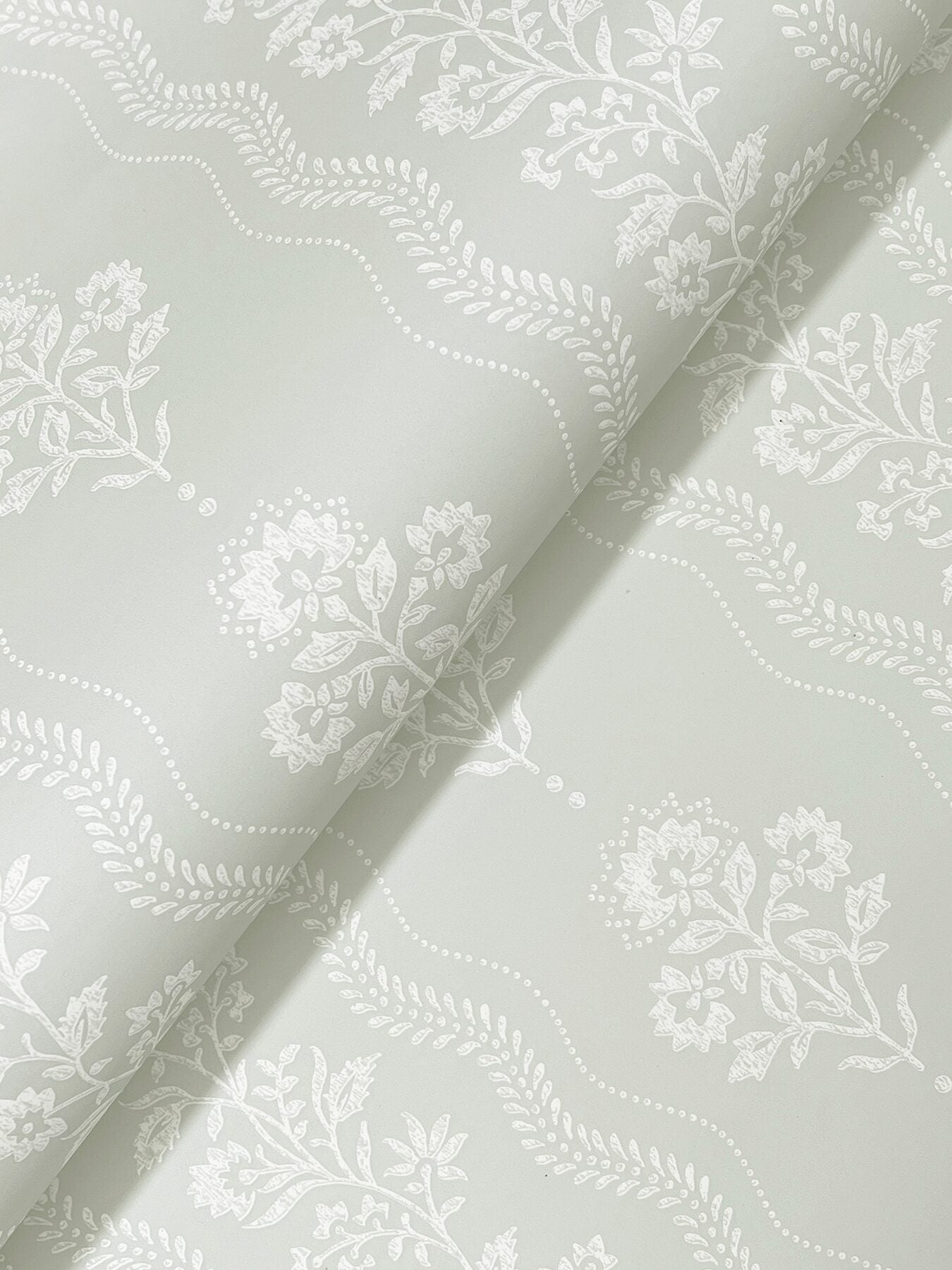 lenea-aqua-floral-stripe-wallpaper-york-wallcoverings-4199-83722 - York Wallcoverings Wallpaper