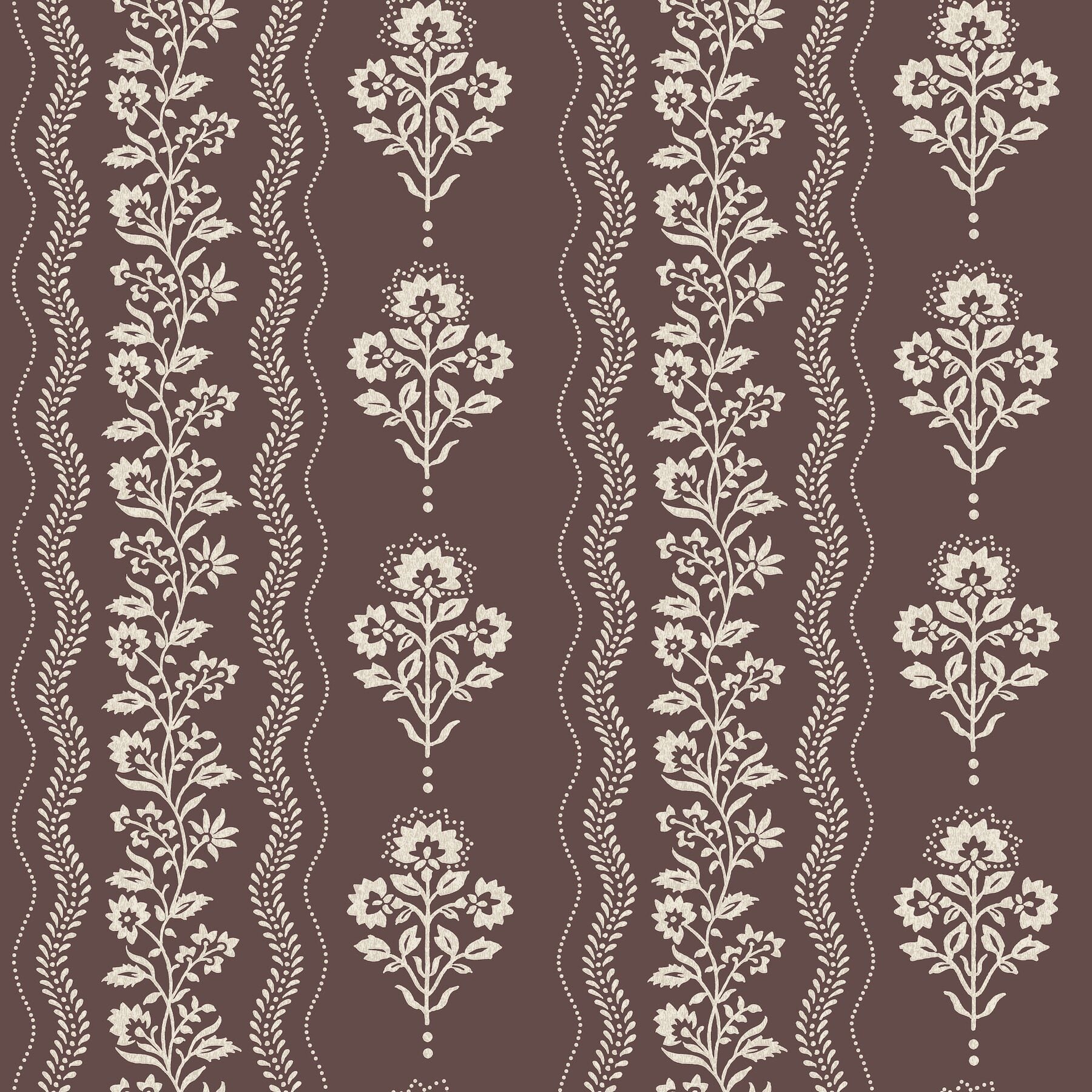lenea-burgundy-floral-stripe-wallpaper-york-wallcoverings-4199-83723 - York Wallcoverings Wallpaper