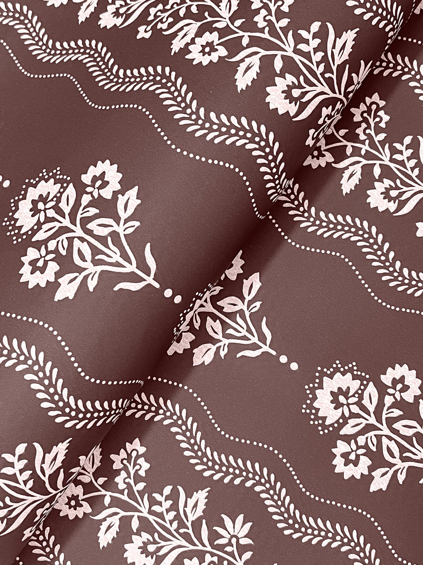lenea-burgundy-floral-stripe-wallpaper-york-wallcoverings-4199-83723 - York Wallcoverings Wallpaper