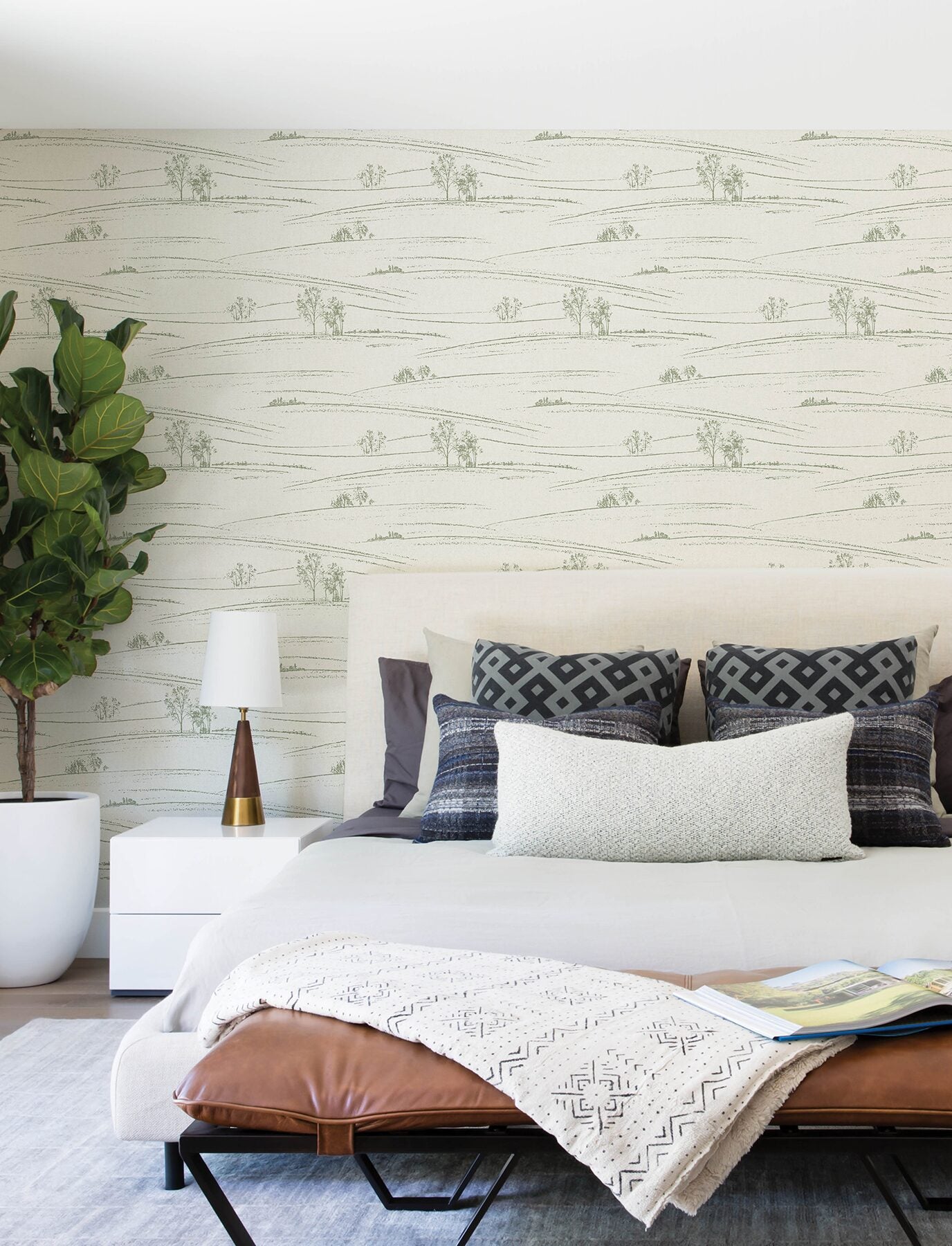 isaac-green-rolling-hills-wallpaper-york-wallcoverings-4199-83727 - York Wallcoverings Wallpaper