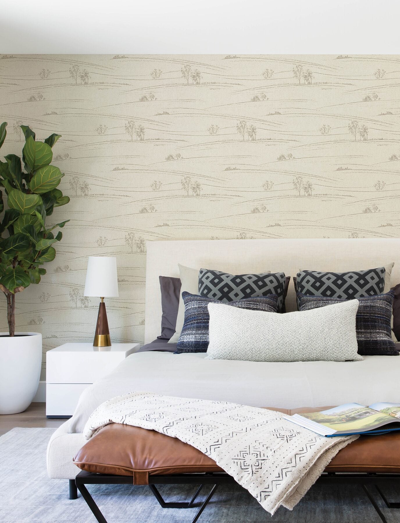 isaac-taupe-rolling-hills-wallpaper-york-wallcoverings-4199-83729 - York Wallcoverings Wallpaper