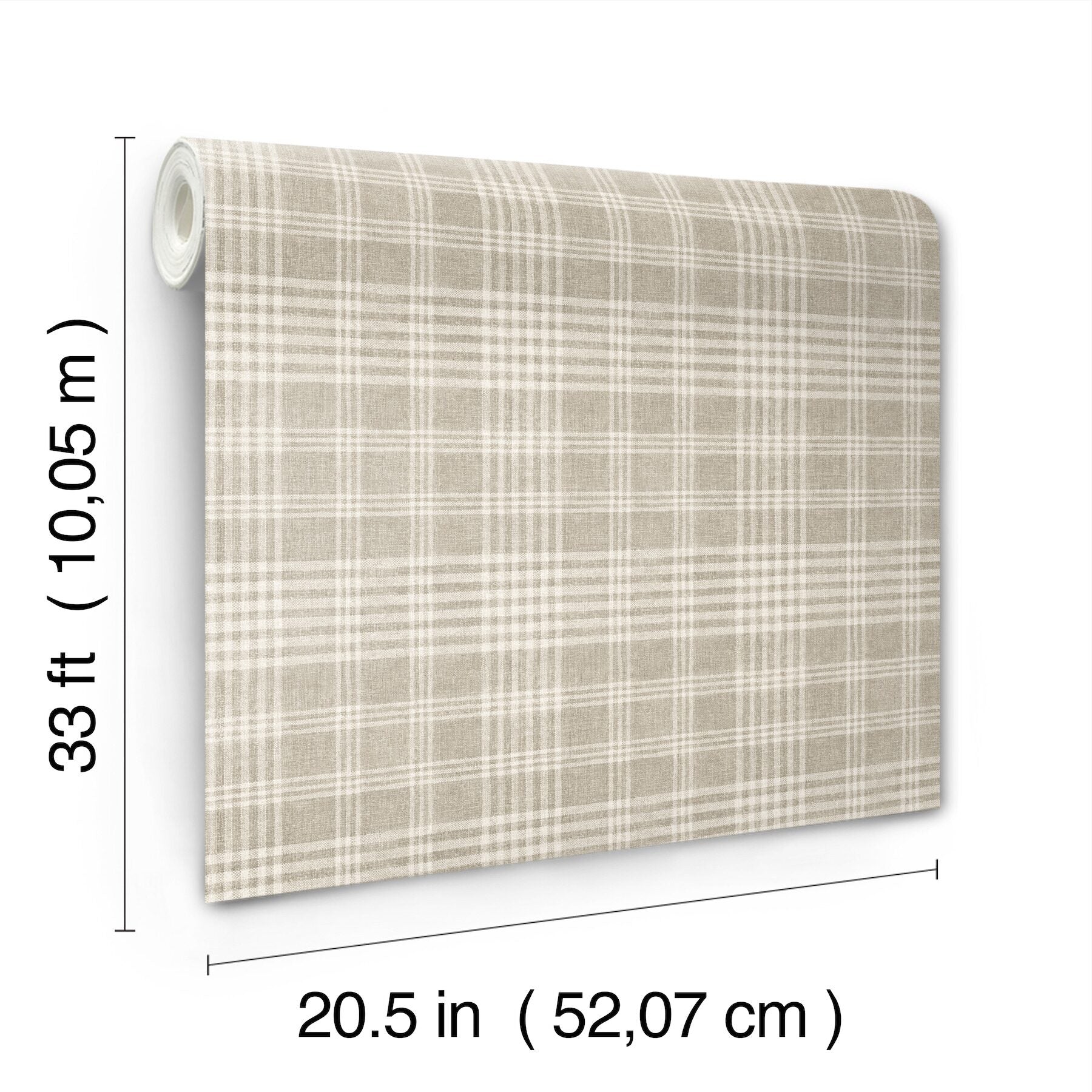 perry-taupe-plaid-wallpaper-york-wallcoverings-4199-83735 - York Wallcoverings Wallpaper