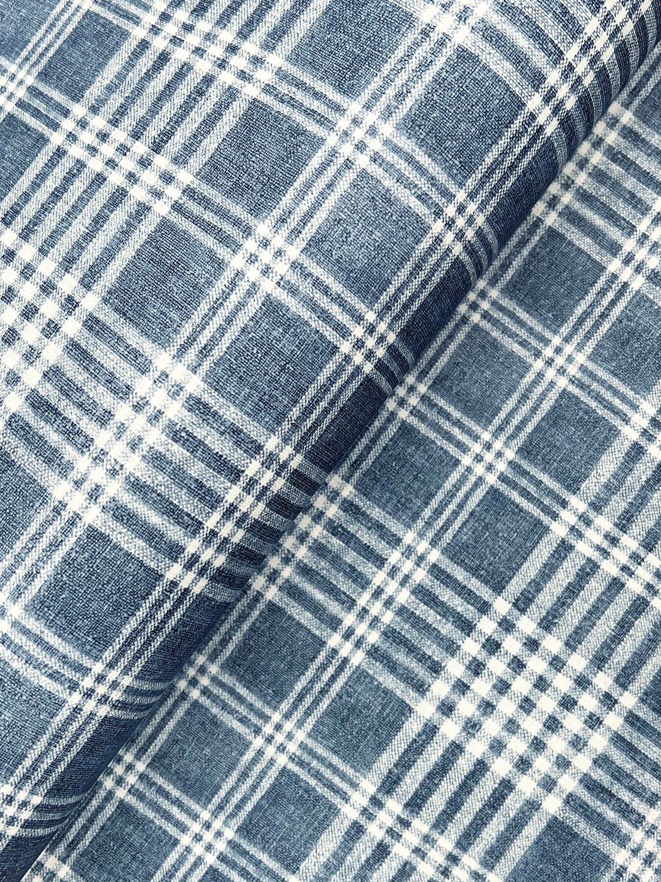 perry-dark-blue-plaid-wallpaper-york-wallcoverings-4199-83736 - York Wallcoverings Wallpaper