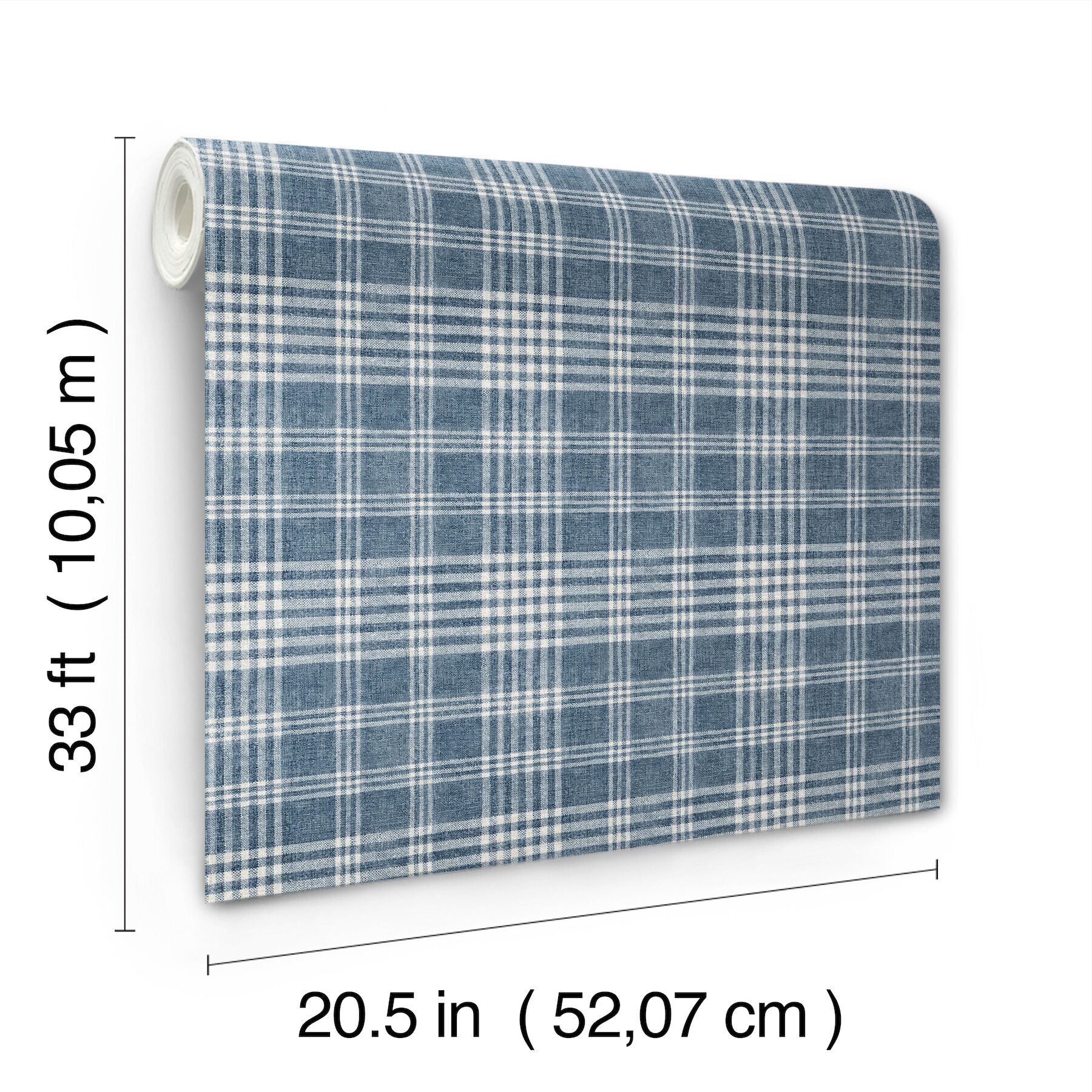 perry-dark-blue-plaid-wallpaper-york-wallcoverings-4199-83736 - York Wallcoverings Wallpaper