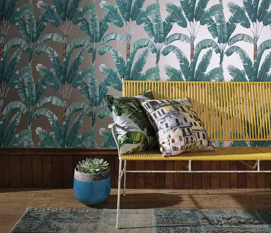 Manarola Palmaria Gold/Grey - Osborne & Little - W7210-02 Wallcovering