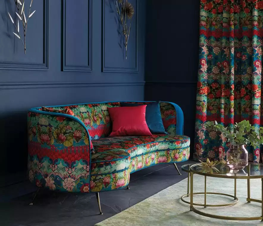 Palazzo Torcello Plum/Amber/Peacock - Osborne & Little - F7185-02 Fabric