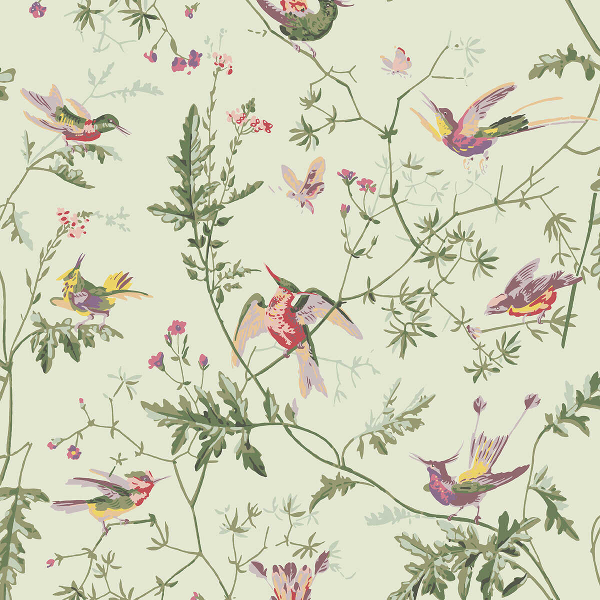 Hummingbirds - Green Multi-Colour