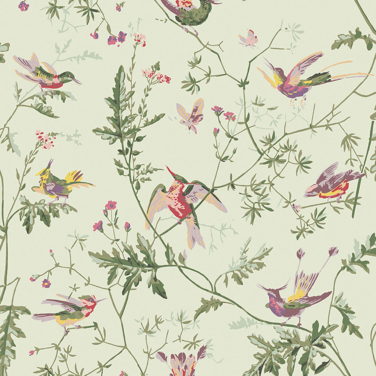 Hummingbirds - Green Multi-Colour