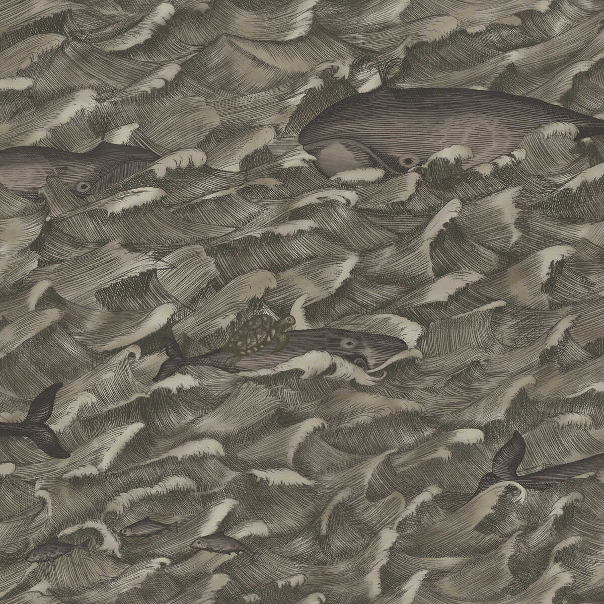 Melville Mt - Charcoal - COLE & SON Wallpaper