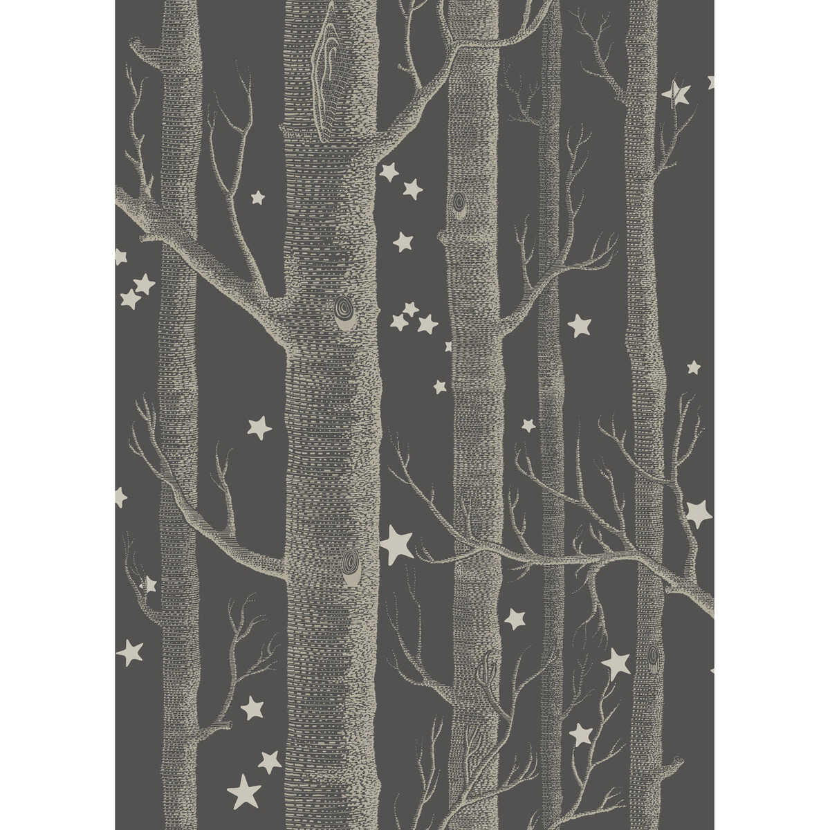 Woods & Stars - Charcoal - COLE & SON Wallpaper