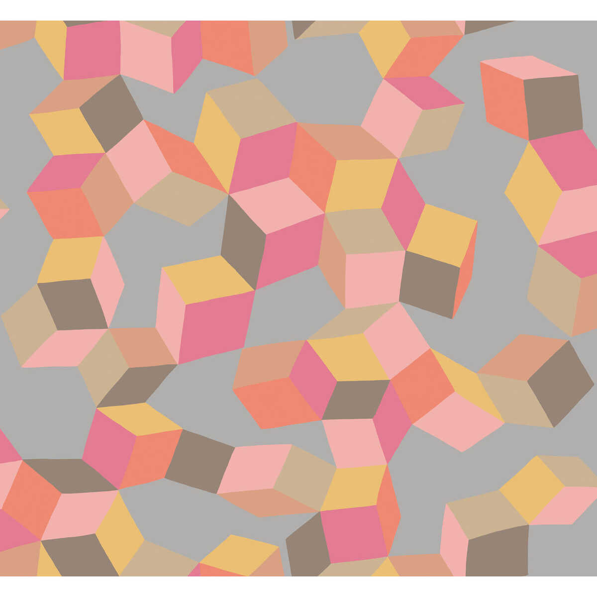 Puzzle - Pink And Orange - COLE & SON Papel pintado