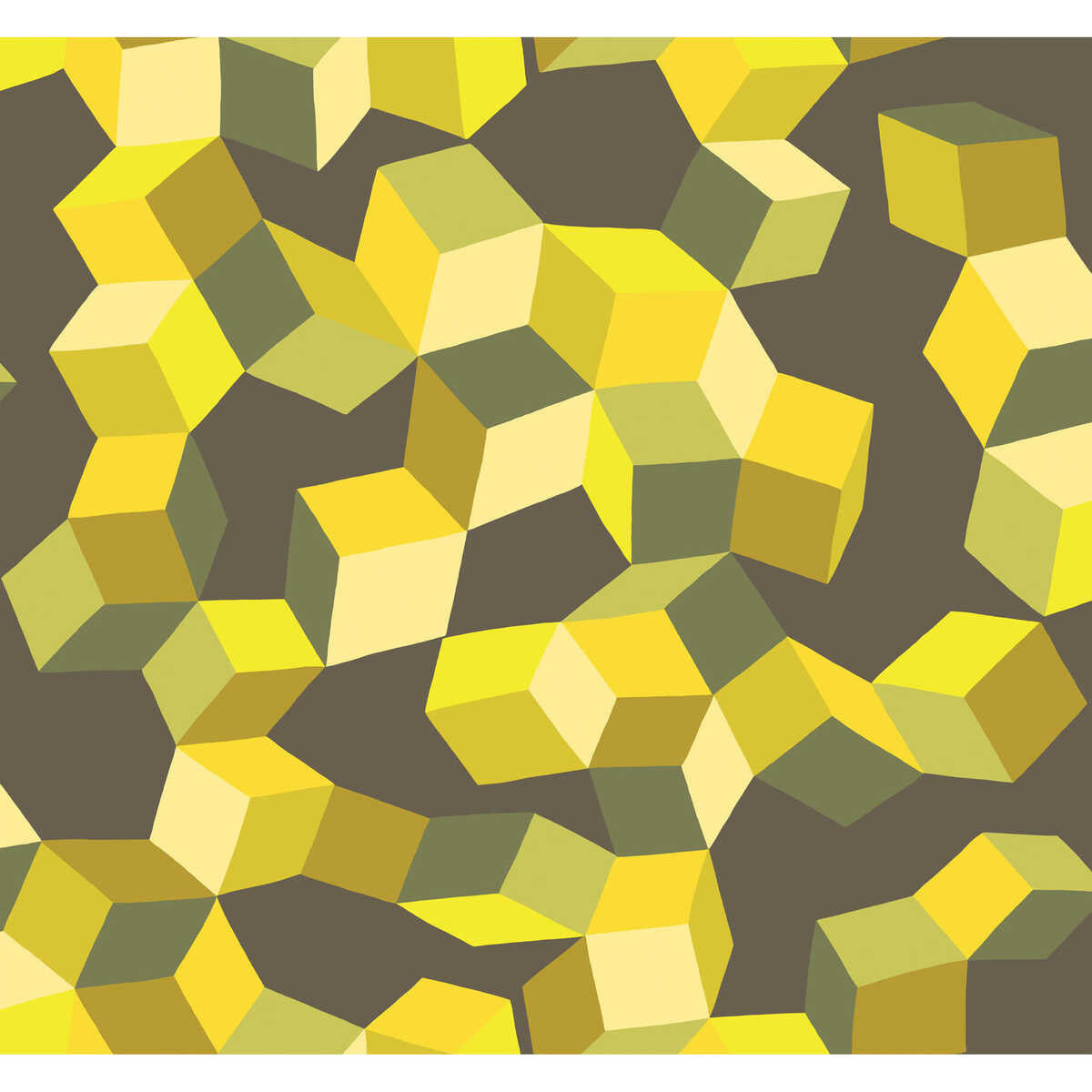 Puzzle - Yellow And Black - COLE & SON Wallpaper