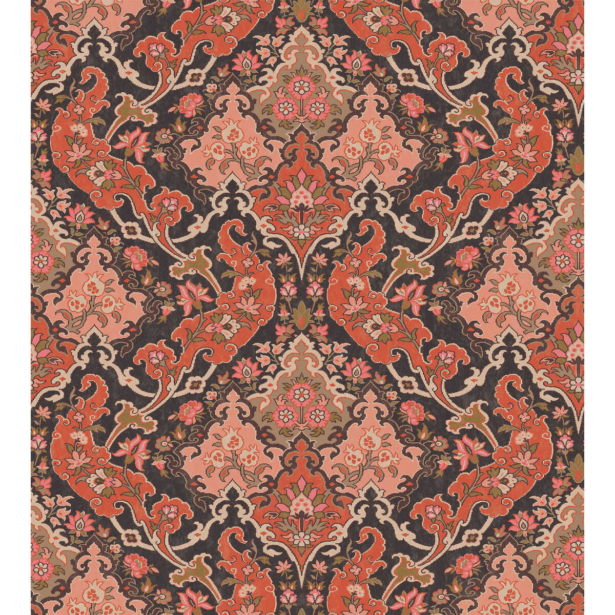 Pushkin - Coral - COLE & SON Wallpaper