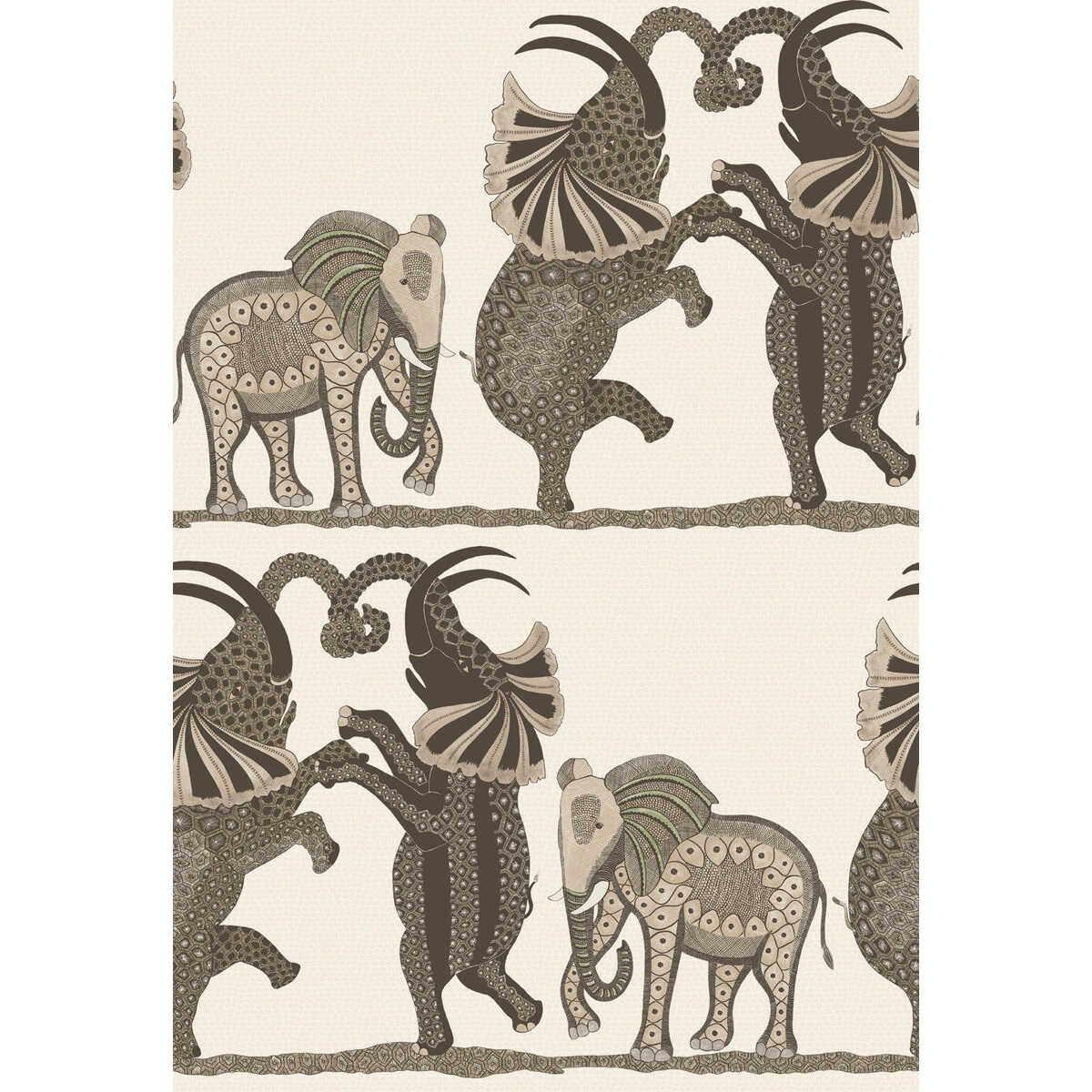 Safari Dance - Neutral & Charcoal - COLE & SON Wallpaper