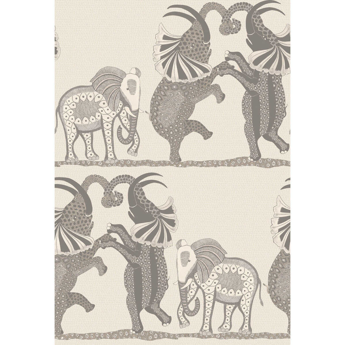 Safari Dance - Pale Stone & Grey - COLE & SON Wallpaper