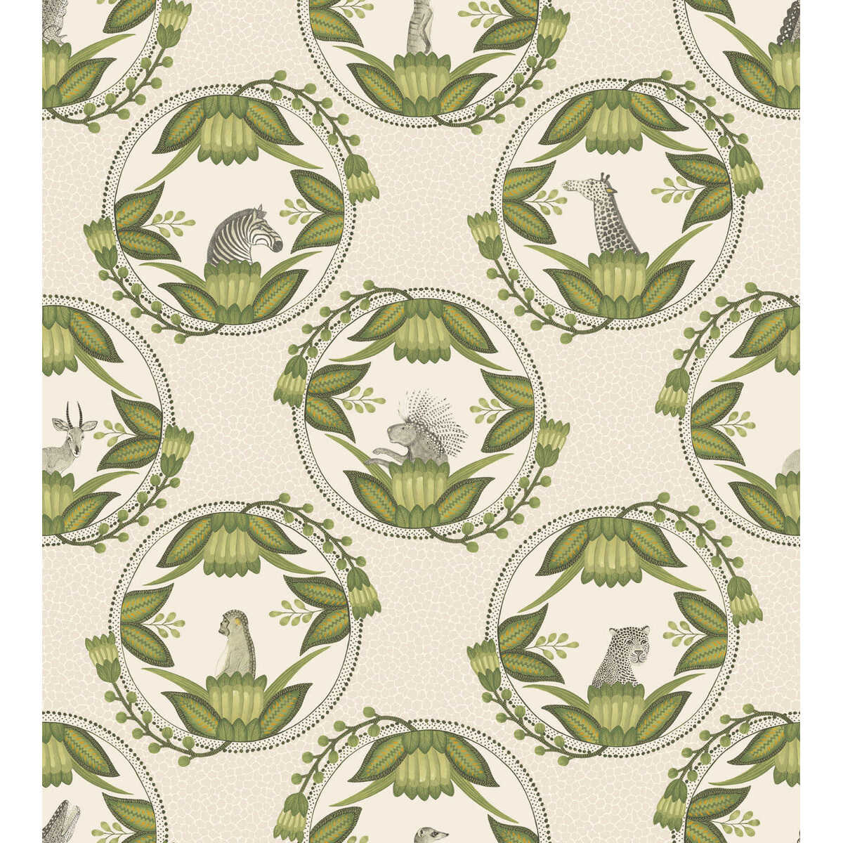Ardmore Cameos - Stone & Green - COLE & SON Papel pintado