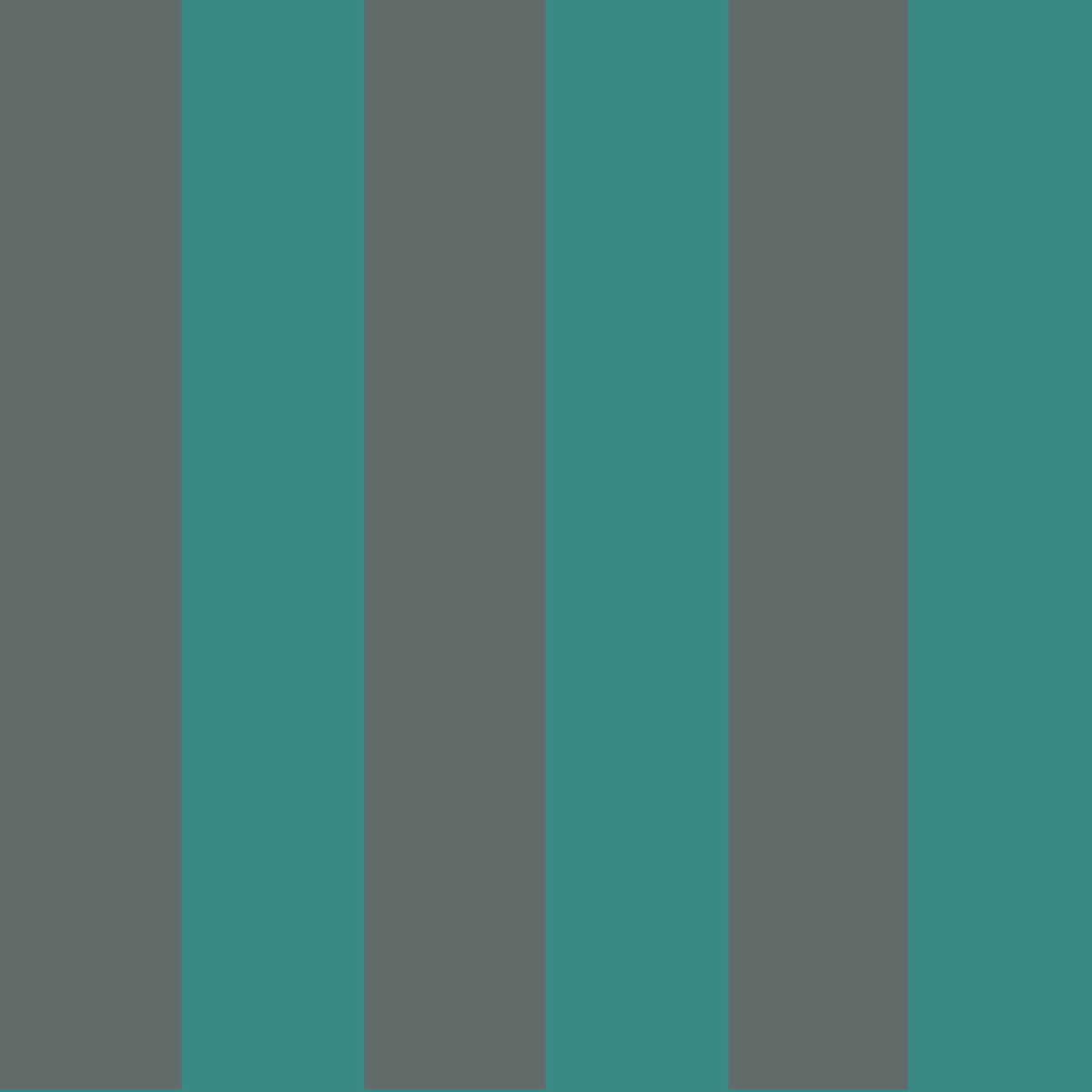 Glastonbury Str - Teal+Charcoal - Cole & Son Wallpaper